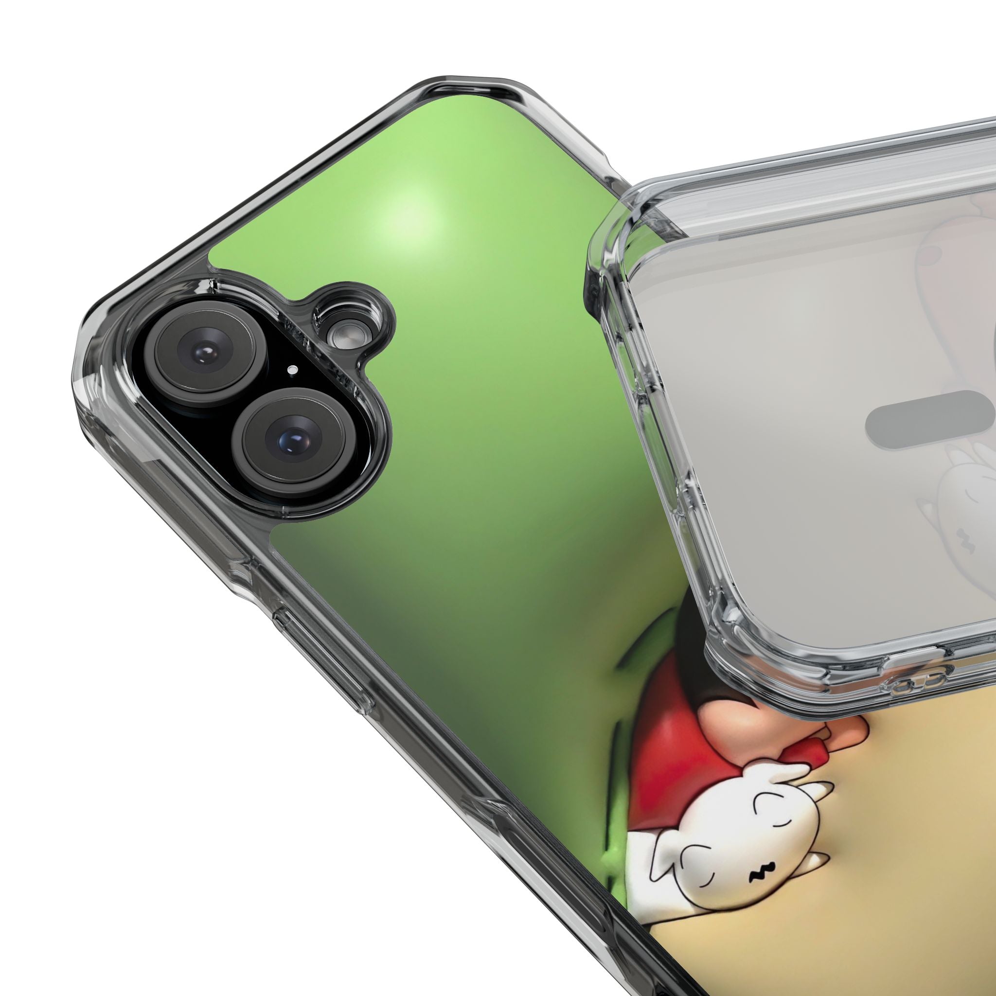 Cute Cartoon Magnetic Phone Case, Clear Impact Case, Fun Phone Cover for Kids, Gift for Anime Lovers, Unique Phone Accessory