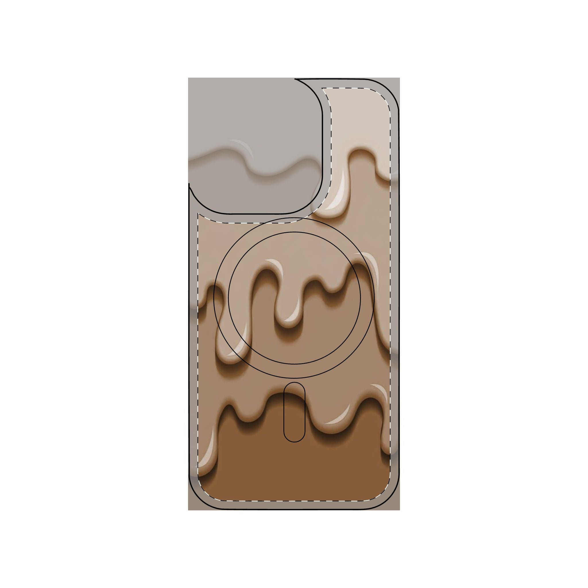 Chocolate Drip Magnetic Phone Case - Unique Sweet Design, Impact Resistant, Cute Gift for All Ages, Cozy Vibe, Cell Phone Protection