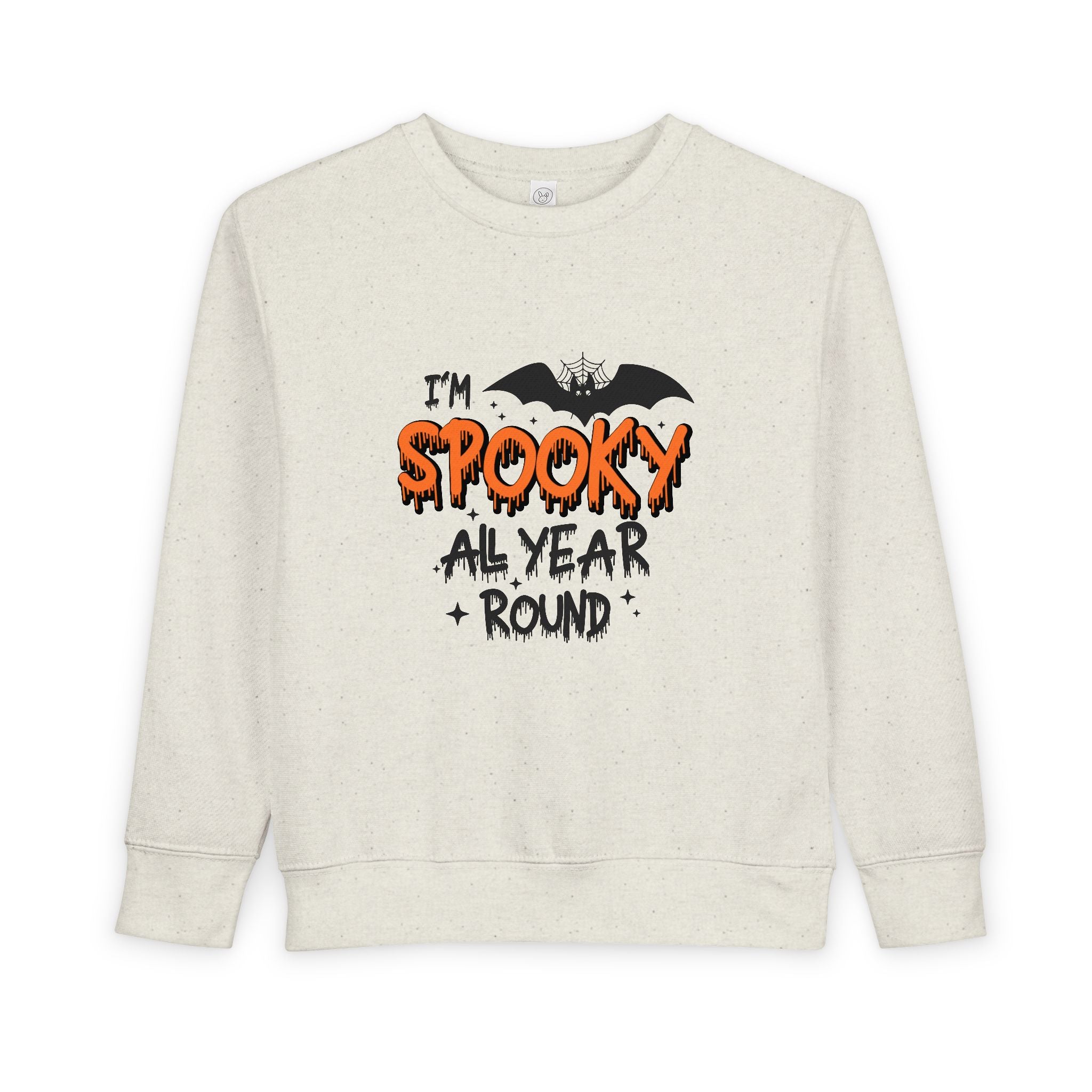 Spooky Toddler Sweatshirt for Year-Round Fun, Halloween Gift, Cozy Kids Clothing, Bat Graphic Pullover, Cute Toddler Outfit