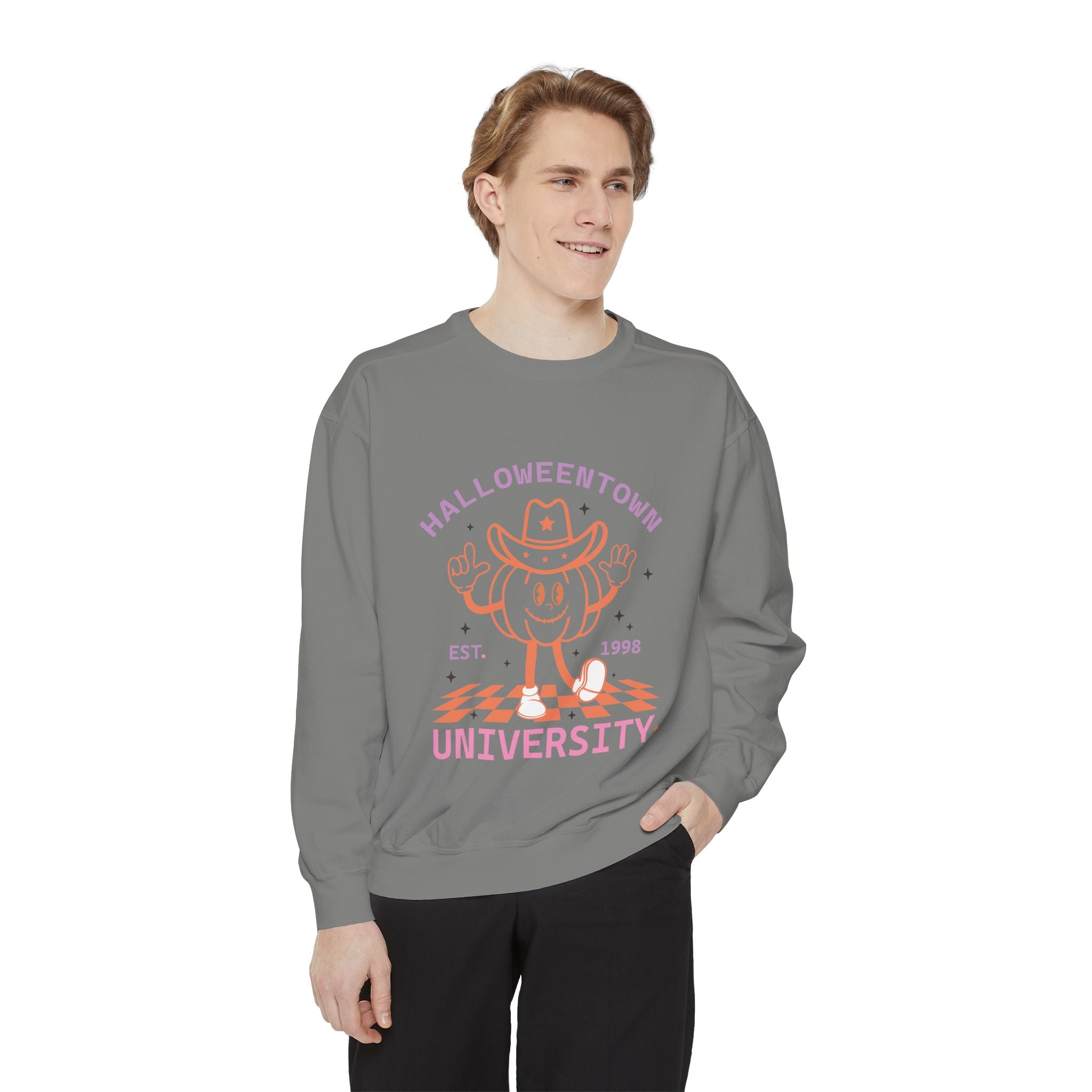 Halloween Town Sweatshirt, Cozy Fall Apparel, Unisex Halloween Clothing, Funny Sweatshirt, Trick or Treat Outfit, Gift for Halloween Lovers