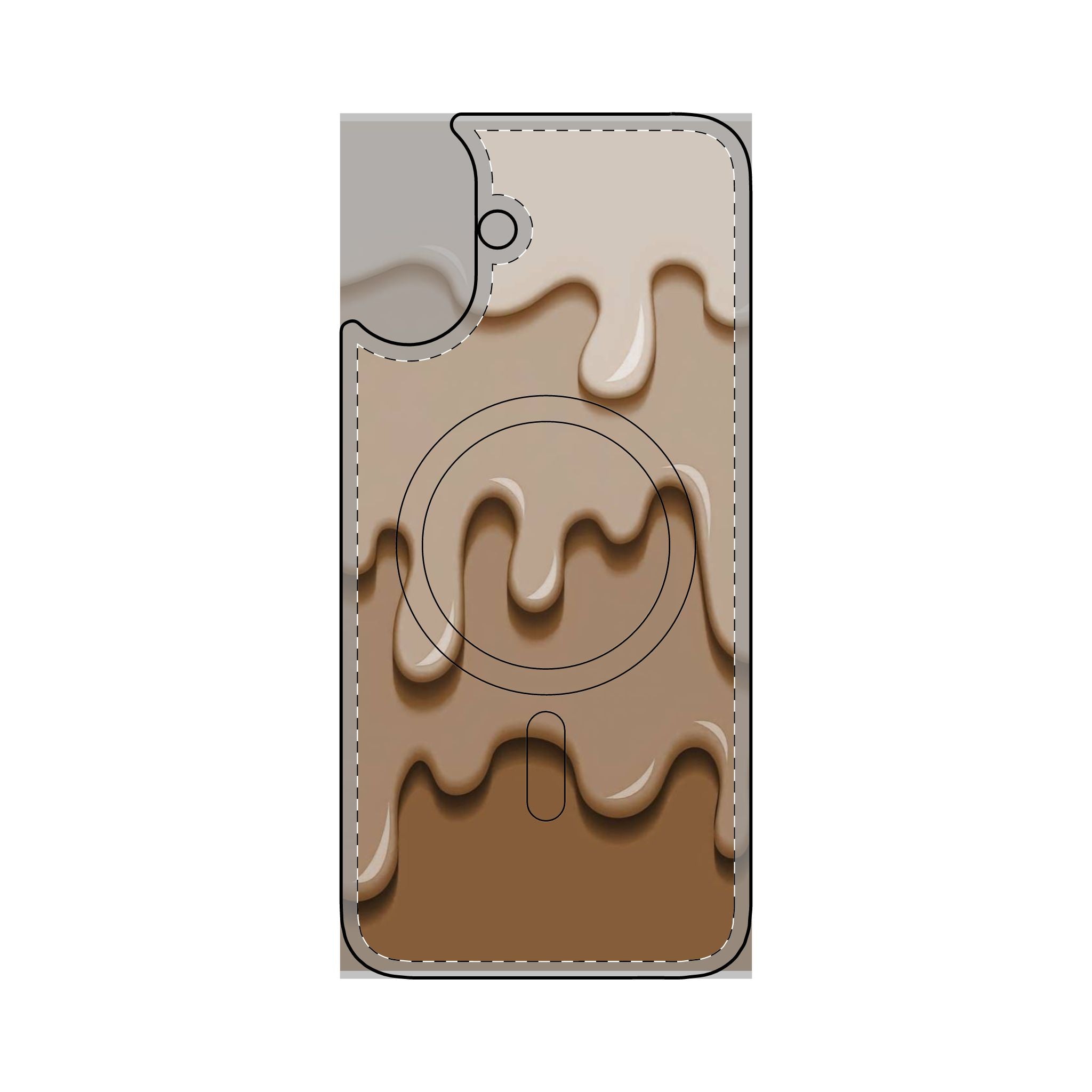 Chocolate Drip Magnetic Phone Case - Unique Sweet Design, Impact Resistant, Cute Gift for All Ages, Cozy Vibe, Cell Phone Protection