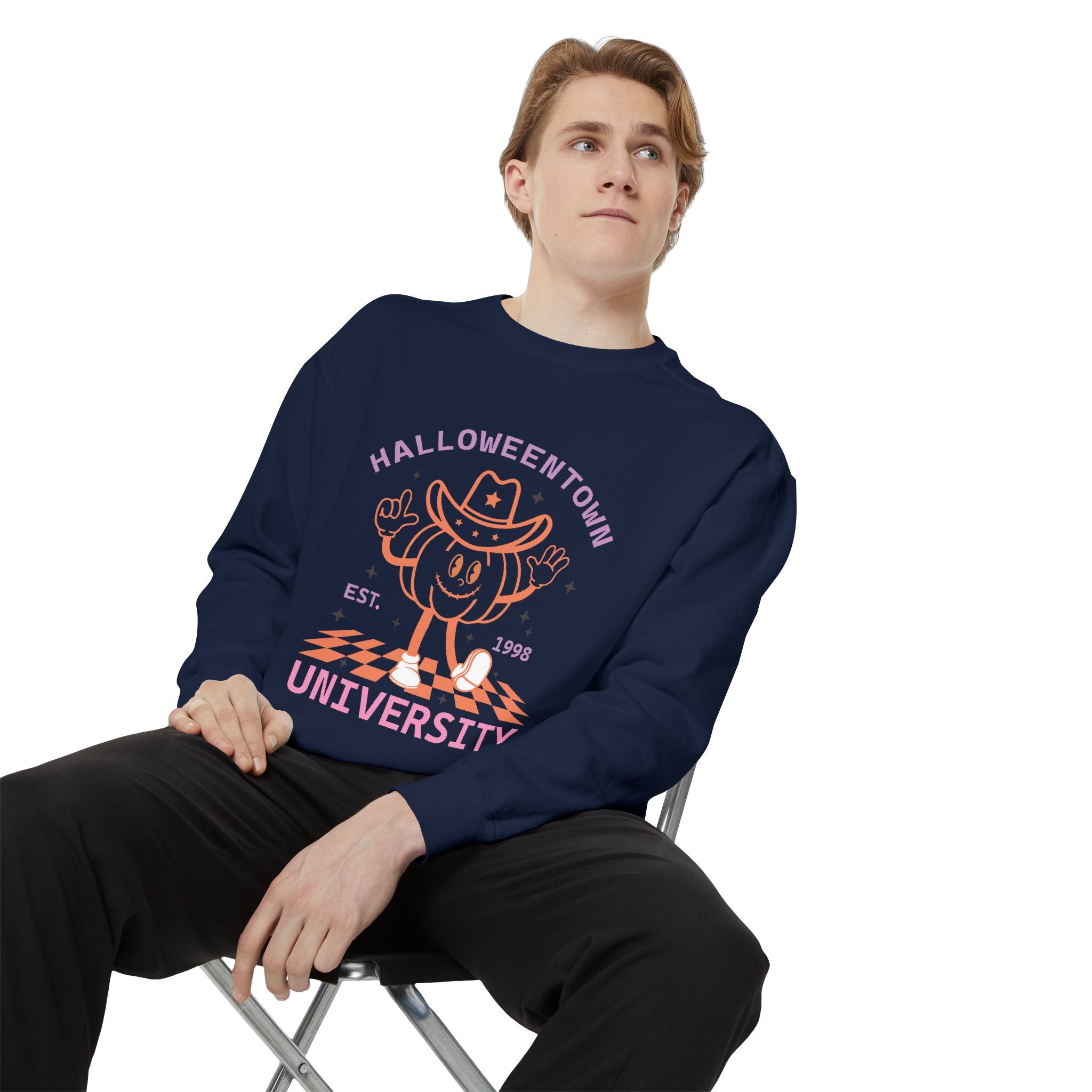 Halloween Town Sweatshirt, Cozy Fall Apparel, Unisex Halloween Clothing, Funny Sweatshirt, Trick or Treat Outfit, Gift for Halloween Lovers