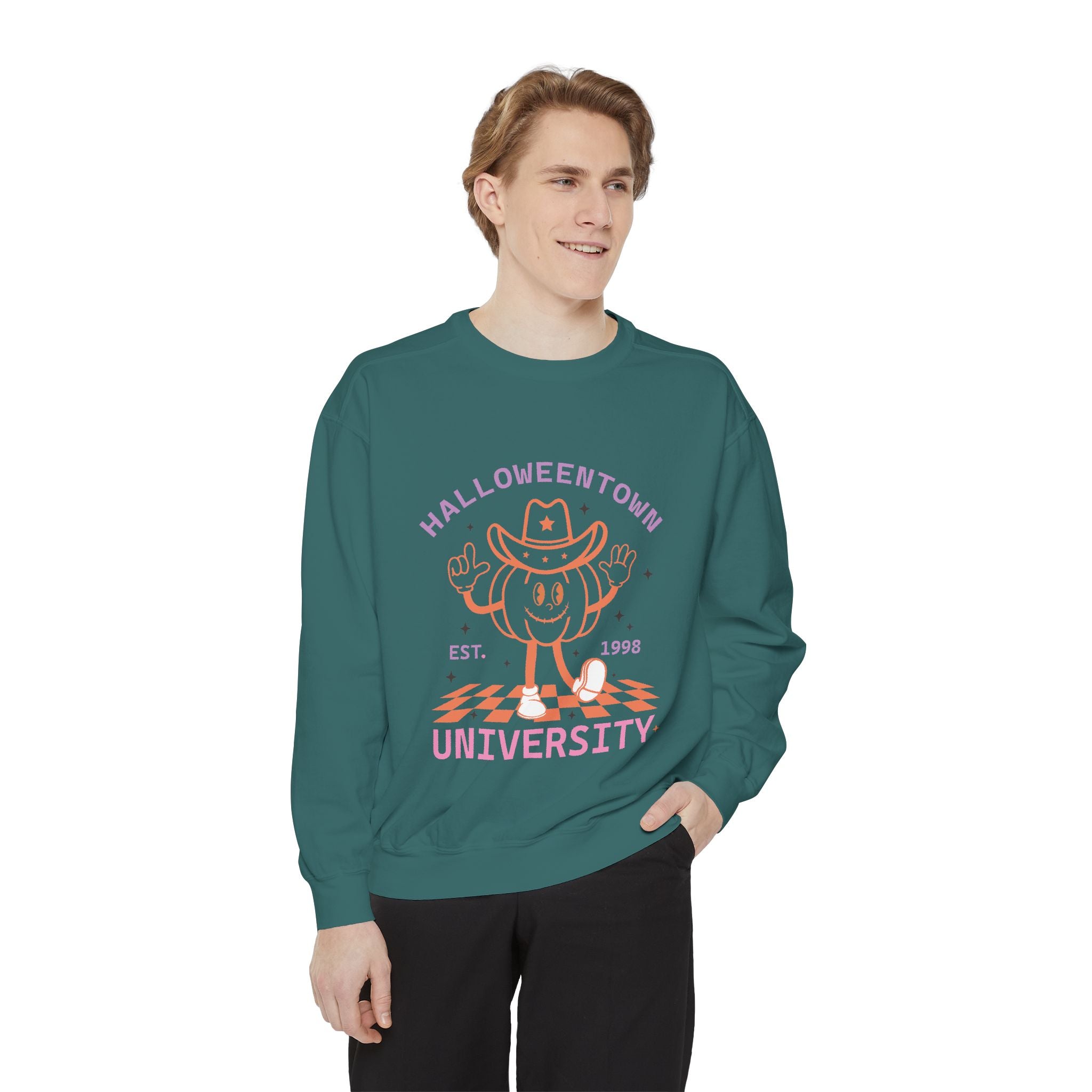 Halloween Town Sweatshirt, Cozy Fall Apparel, Unisex Halloween Clothing, Funny Sweatshirt, Trick or Treat Outfit, Gift for Halloween Lovers