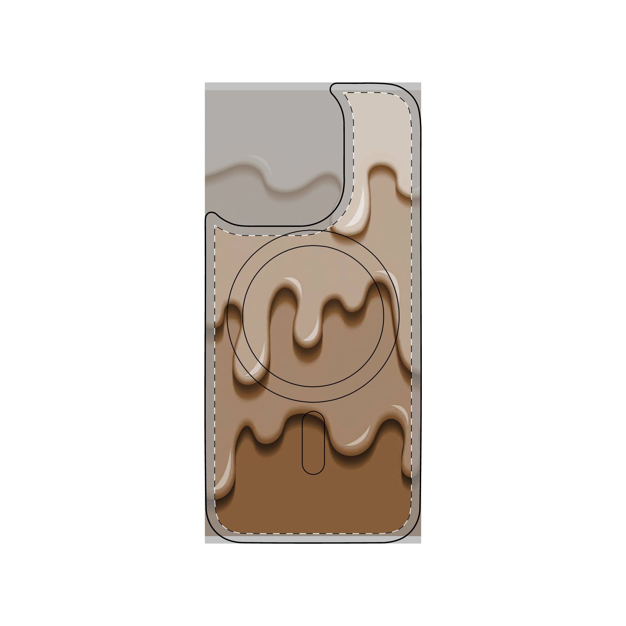 Chocolate Drip Magnetic Phone Case - Unique Sweet Design, Impact Resistant, Cute Gift for All Ages, Cozy Vibe, Cell Phone Protection