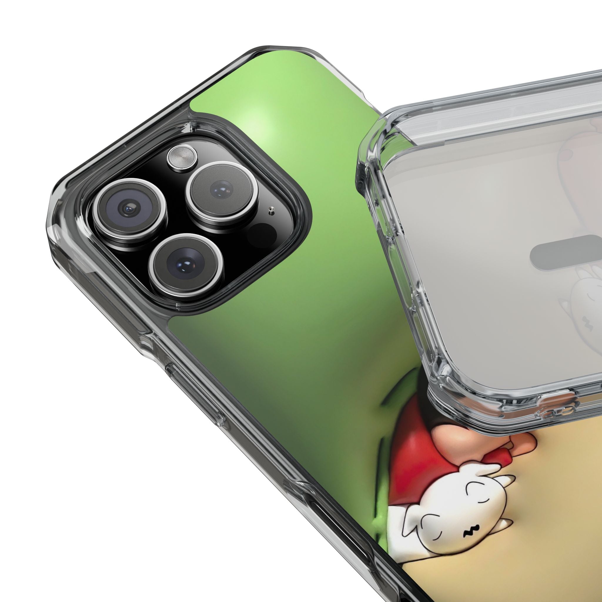 Cute Cartoon Magnetic Phone Case, Clear Impact Case, Fun Phone Cover for Kids, Gift for Anime Lovers, Unique Phone Accessory