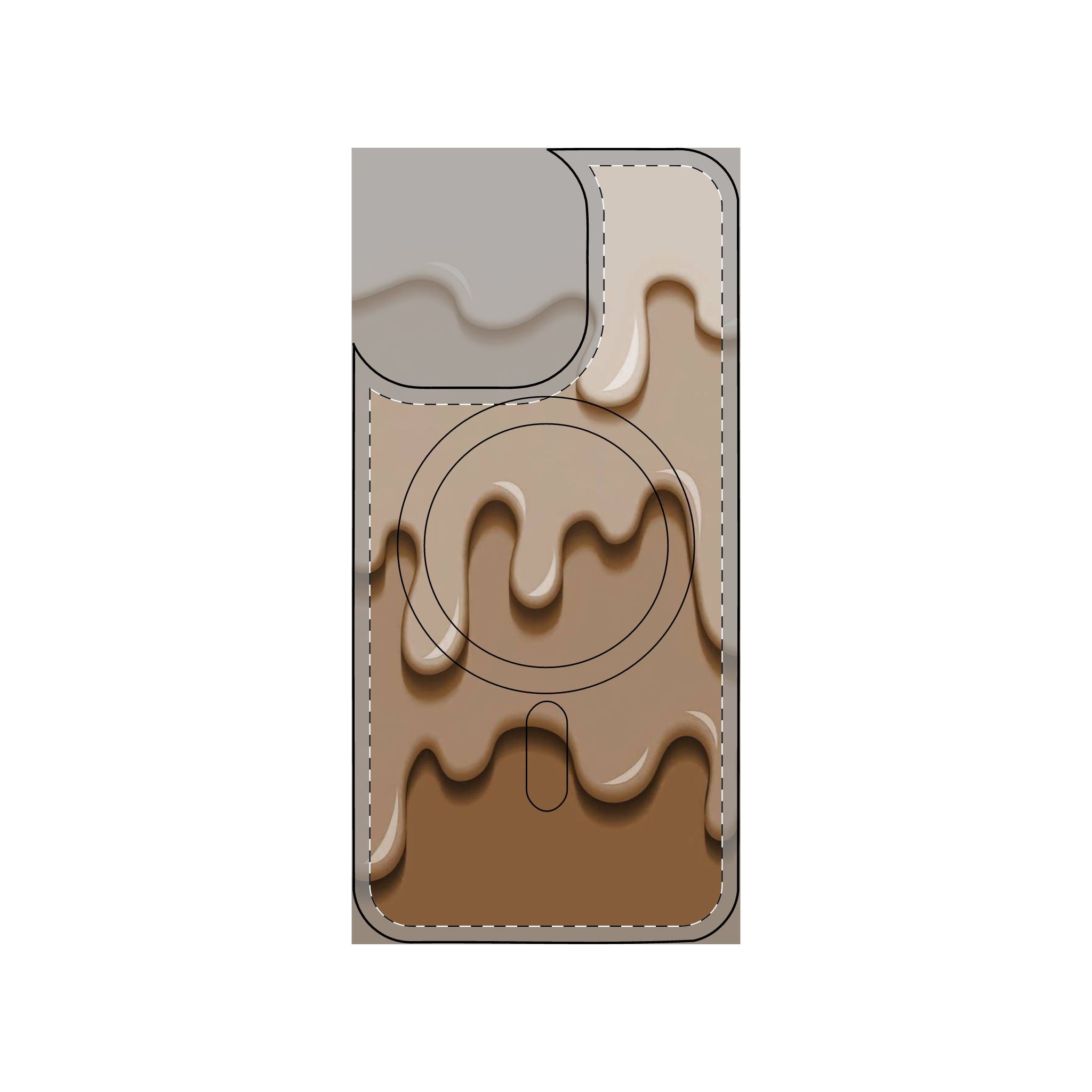 Chocolate Drip Magnetic Phone Case - Unique Sweet Design, Impact Resistant, Cute Gift for All Ages, Cozy Vibe, Cell Phone Protection