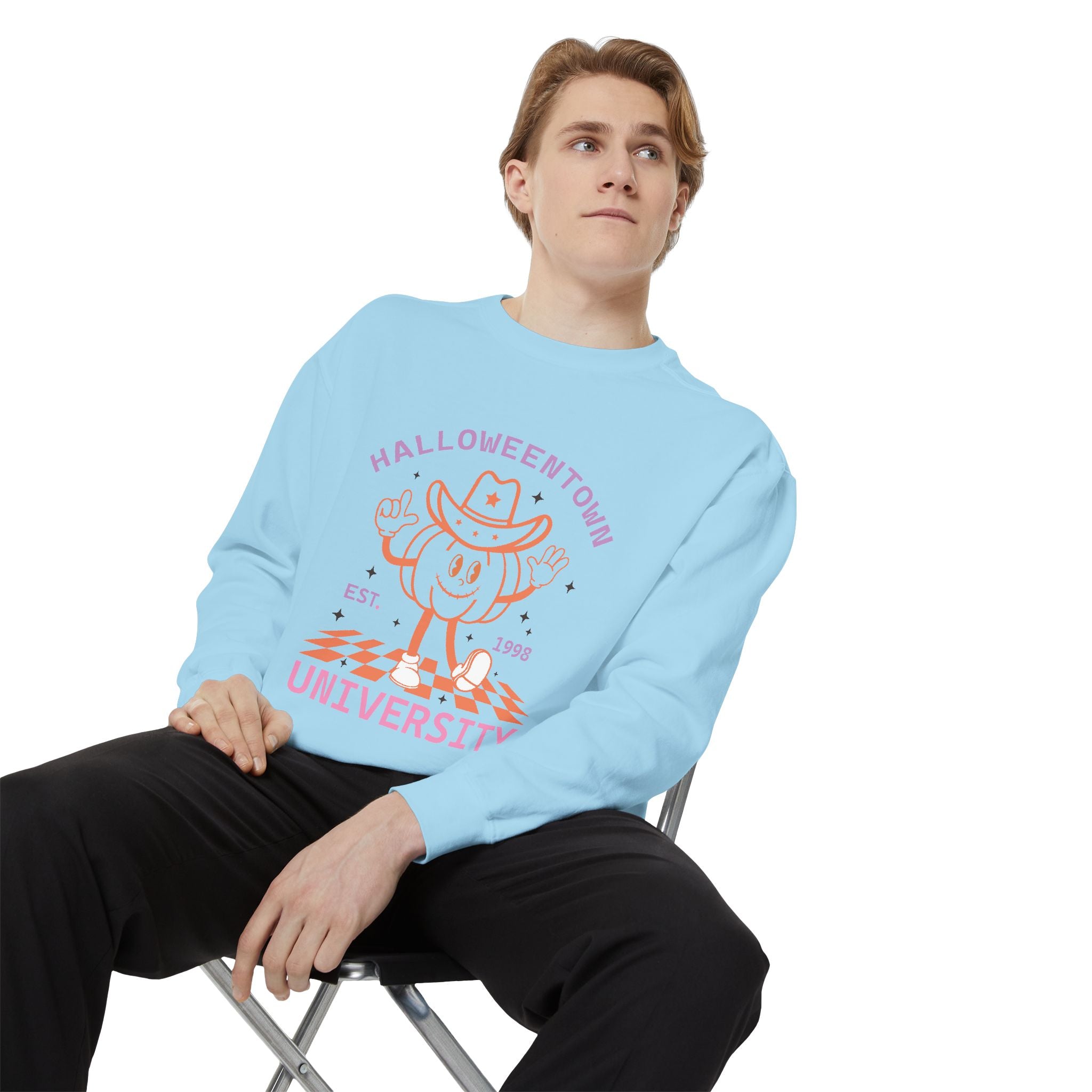 Halloween Town Sweatshirt, Cozy Fall Apparel, Unisex Halloween Clothing, Funny Sweatshirt, Trick or Treat Outfit, Gift for Halloween Lovers