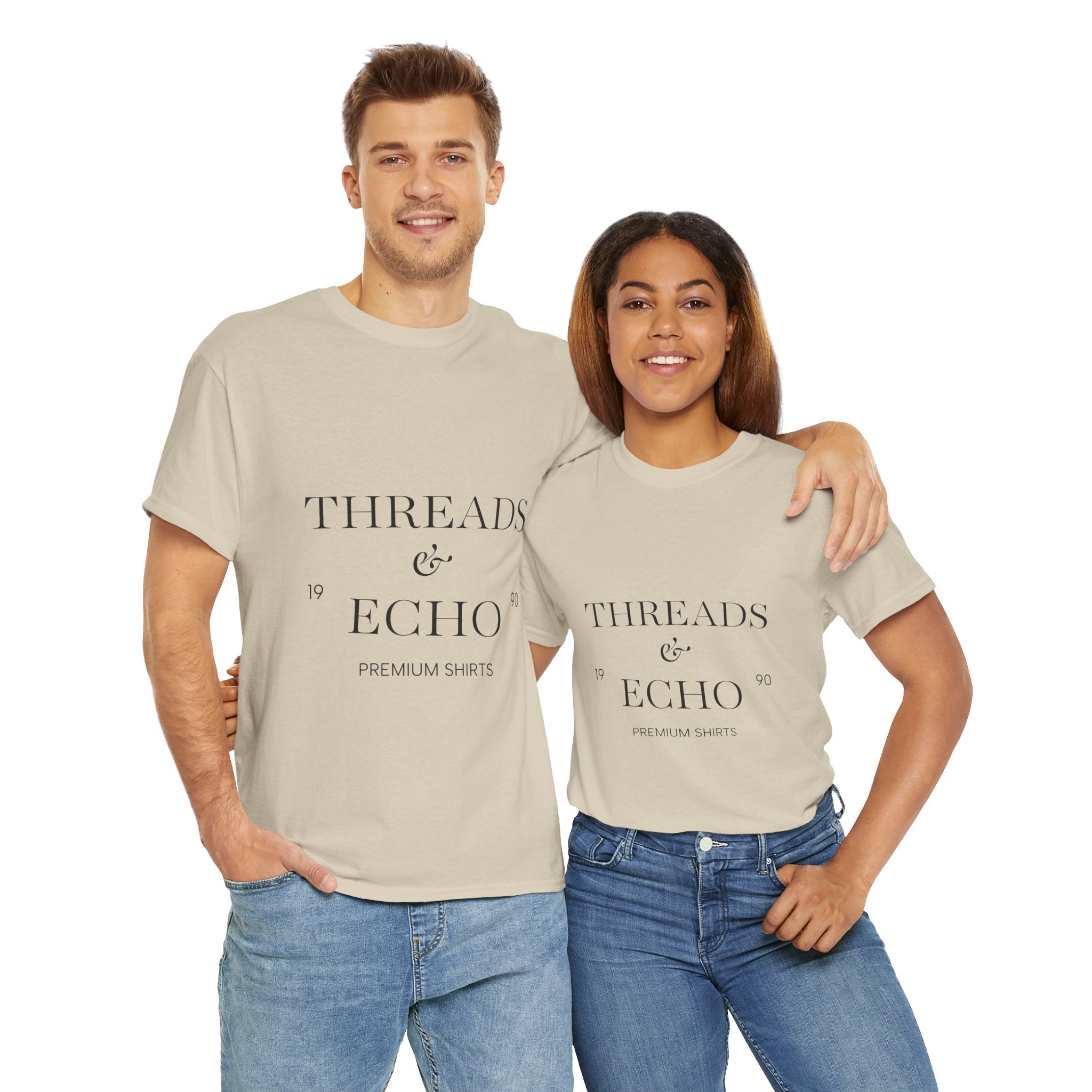 Classic Graphic Tee, Casual Everyday Wear, Unisex Cotton Shirt, Gift for Her/Him, Trendy Streetwear, Birthday/Anniversary/Graduation Gift - Threads & Echo