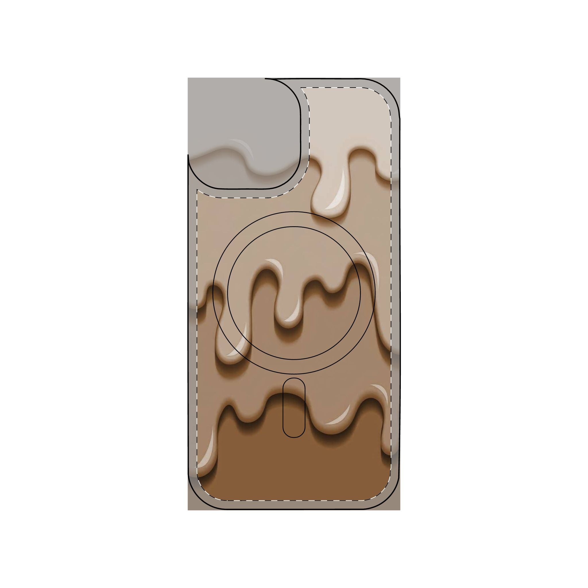Chocolate Drip Magnetic Phone Case - Unique Sweet Design, Impact Resistant, Cute Gift for All Ages, Cozy Vibe, Cell Phone Protection