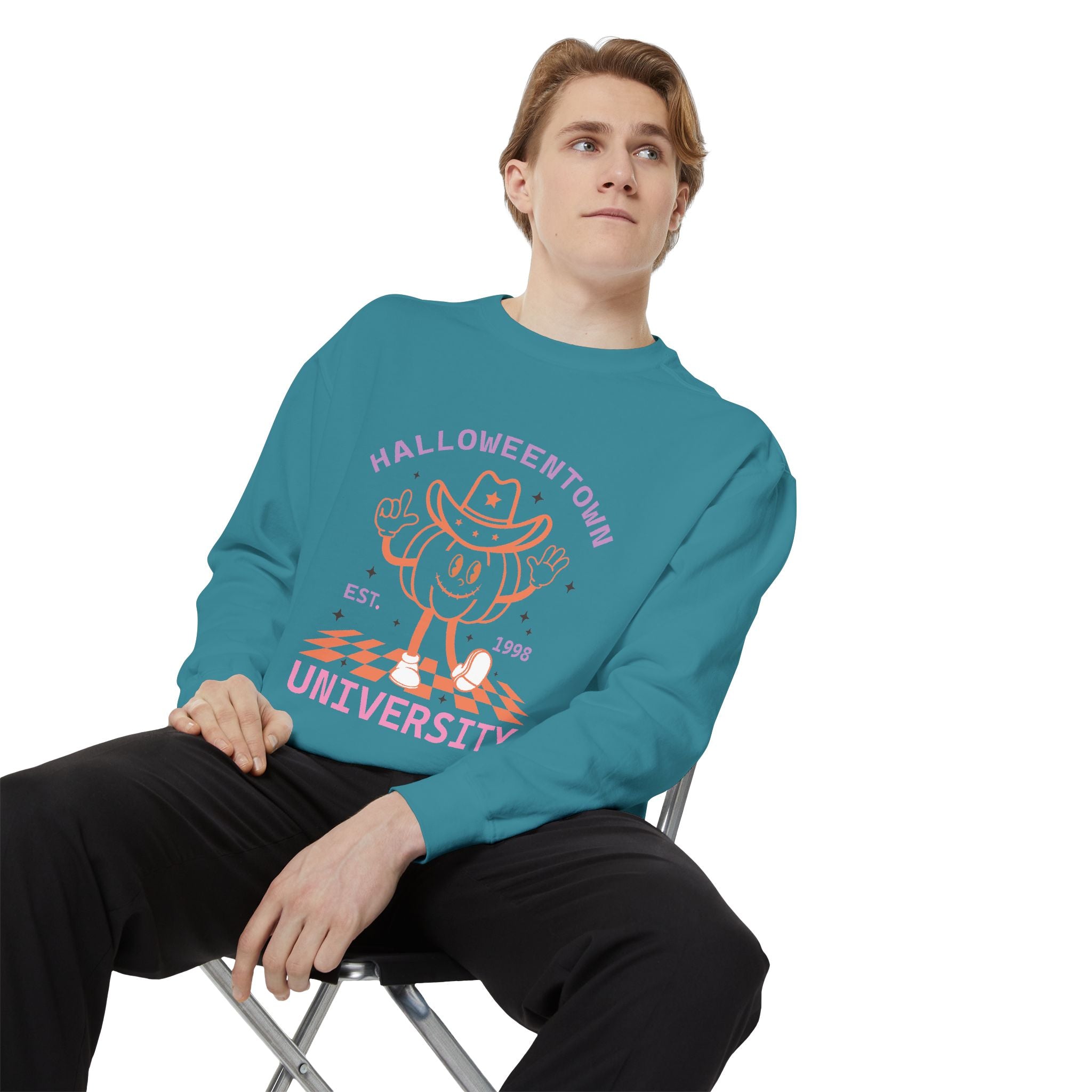 Halloween Town Sweatshirt, Cozy Fall Apparel, Unisex Halloween Clothing, Funny Sweatshirt, Trick or Treat Outfit, Gift for Halloween Lovers