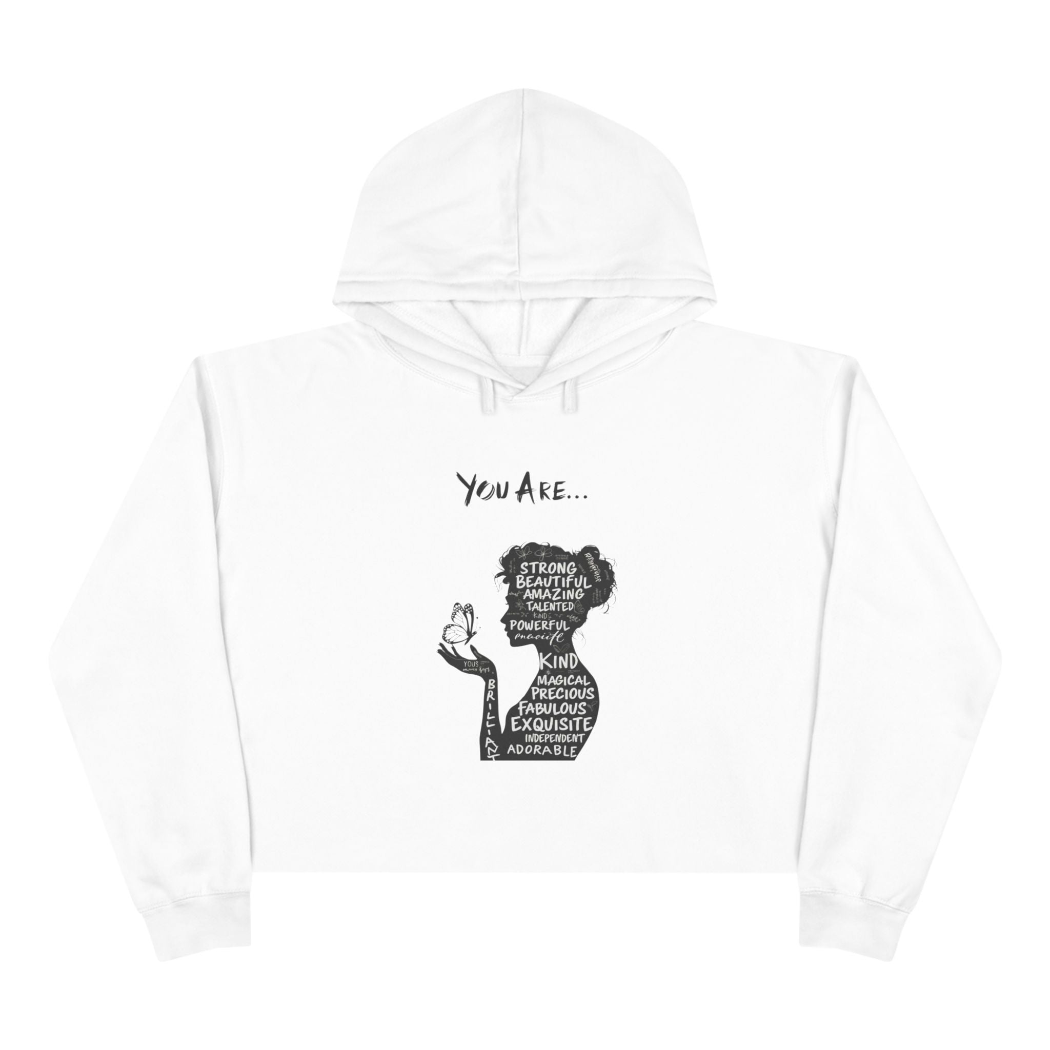Empowering Crop Hoodie - Inspirational Quote, Gift for Her, Motivational Apparel, Casual Wear, Birthday Gifts, Positive Vibes - Threads & Echo