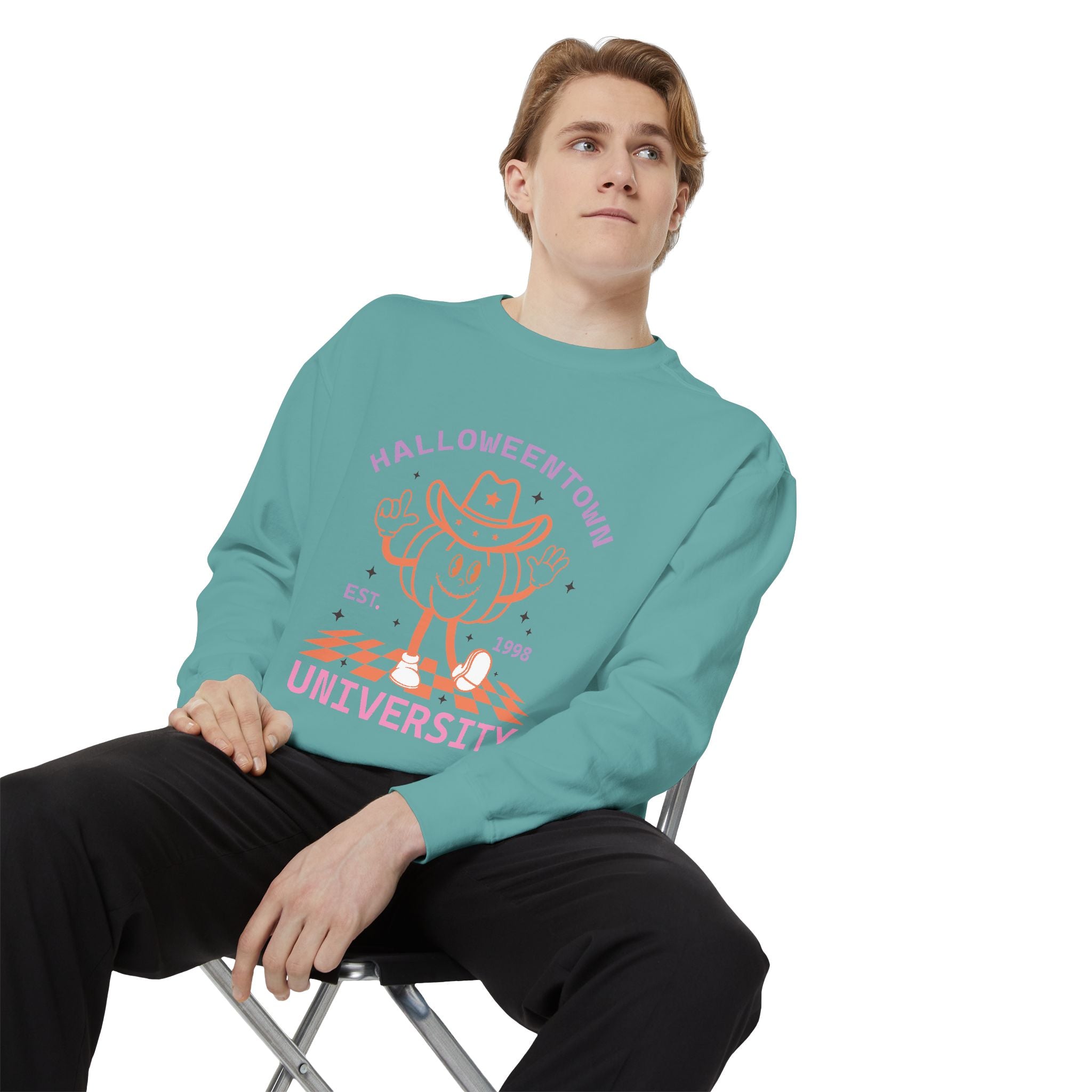 Halloween Town Sweatshirt, Cozy Fall Apparel, Unisex Halloween Clothing, Funny Sweatshirt, Trick or Treat Outfit, Gift for Halloween Lovers