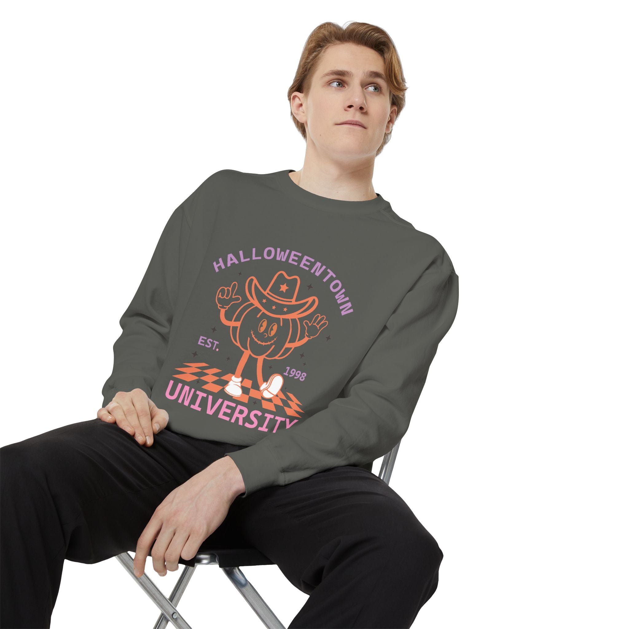 Halloween Town Sweatshirt, Cozy Fall Apparel, Unisex Halloween Clothing, Funny Sweatshirt, Trick or Treat Outfit, Gift for Halloween Lovers