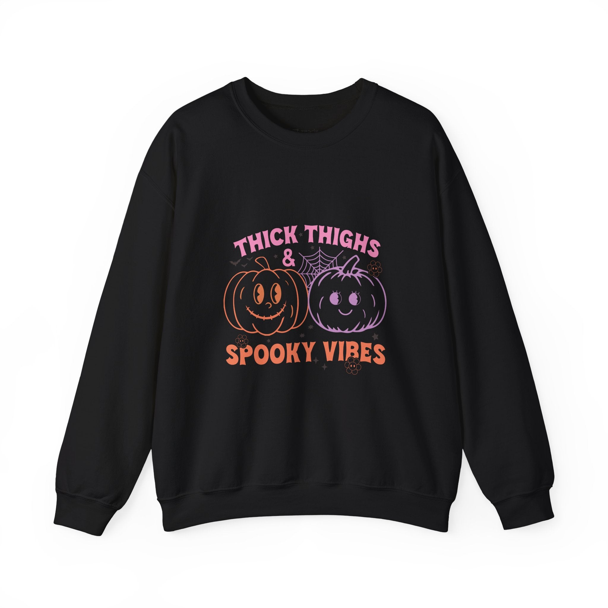 Spooky Vibes Sweatshirt, Pumpkin Crewneck, Halloween Apparel, Cozy Fall Fashion, Unisex Casual Wear, Perfect for Halloween Parties