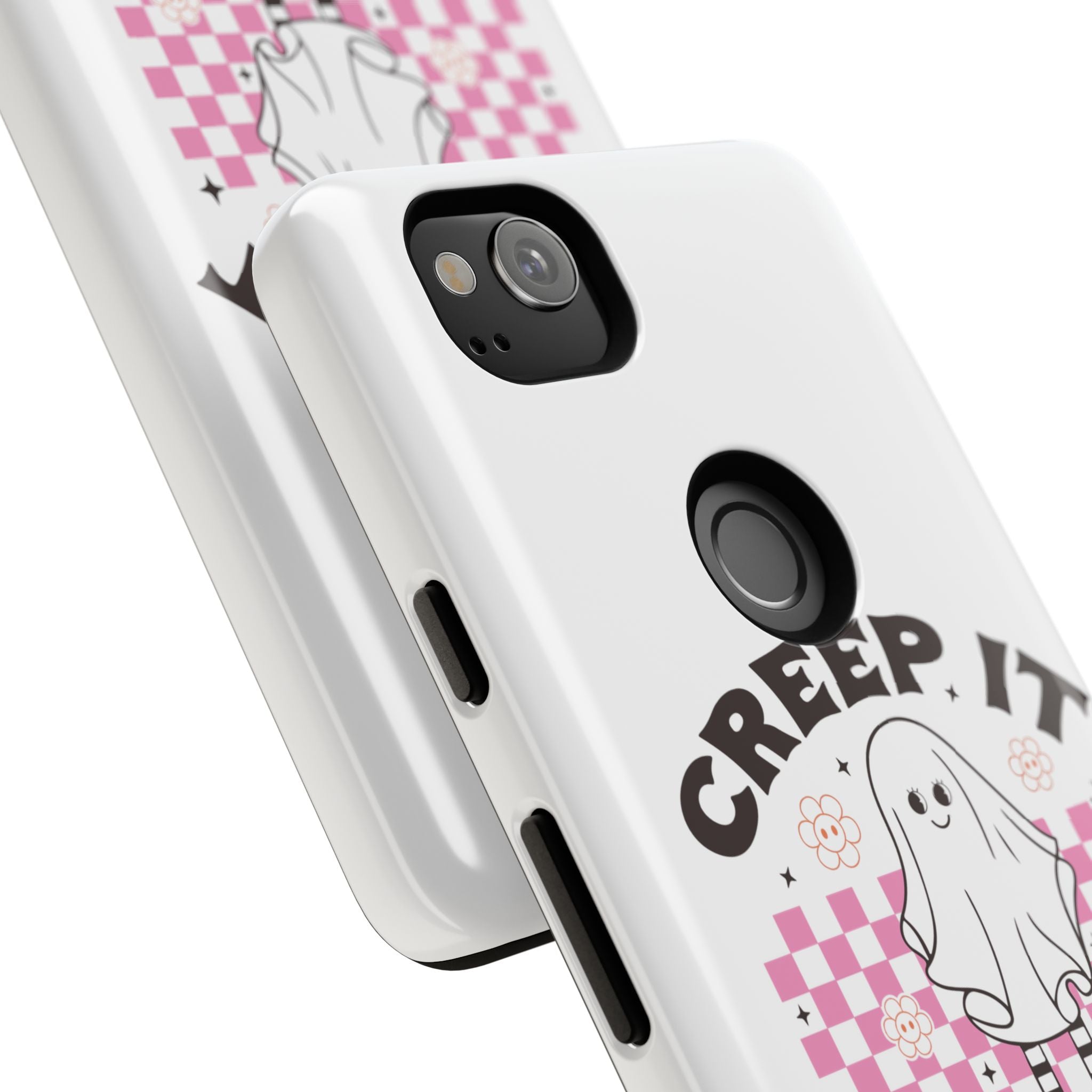 Cute Ghost Phone Case - Creep It Real, Halloween Accessories, Skateboard Theme, Kawaii Gift, Fun Phone Cover