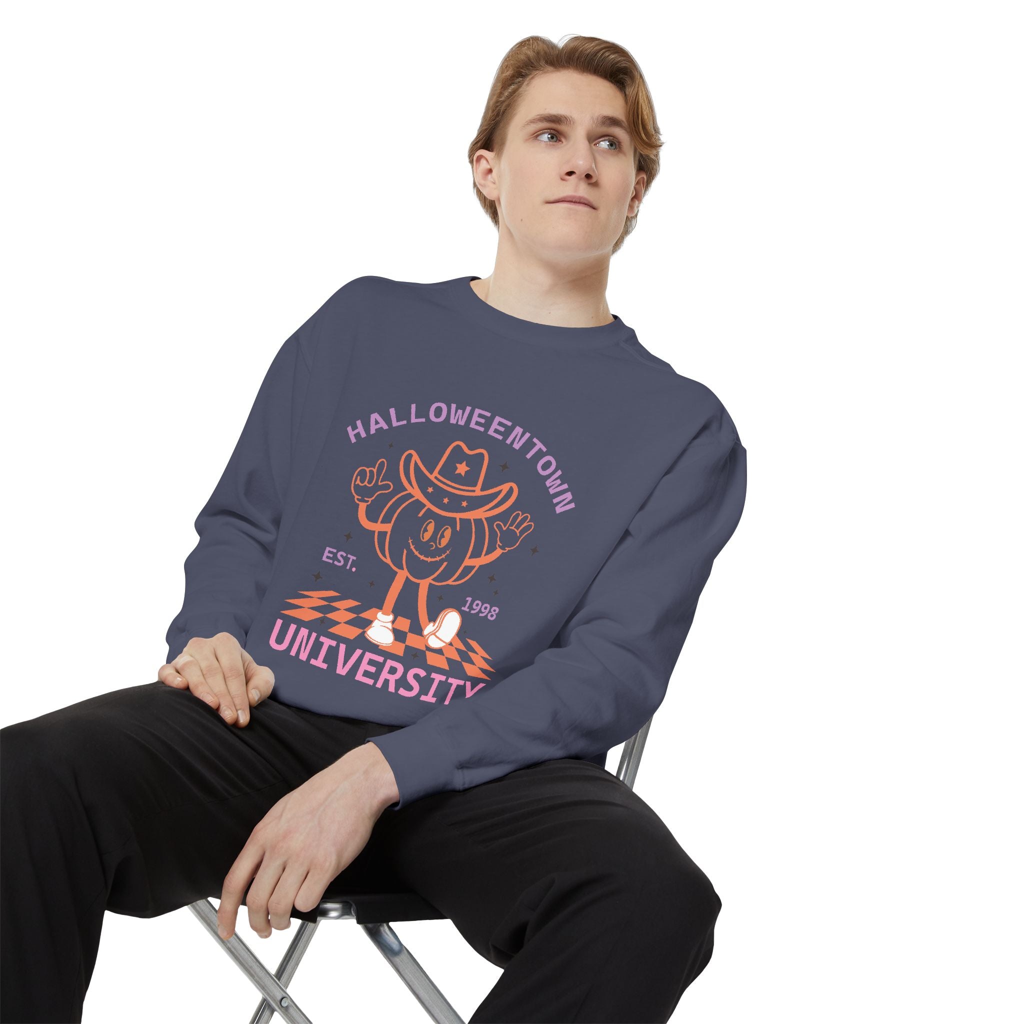 Halloween Town Sweatshirt, Cozy Fall Apparel, Unisex Halloween Clothing, Funny Sweatshirt, Trick or Treat Outfit, Gift for Halloween Lovers
