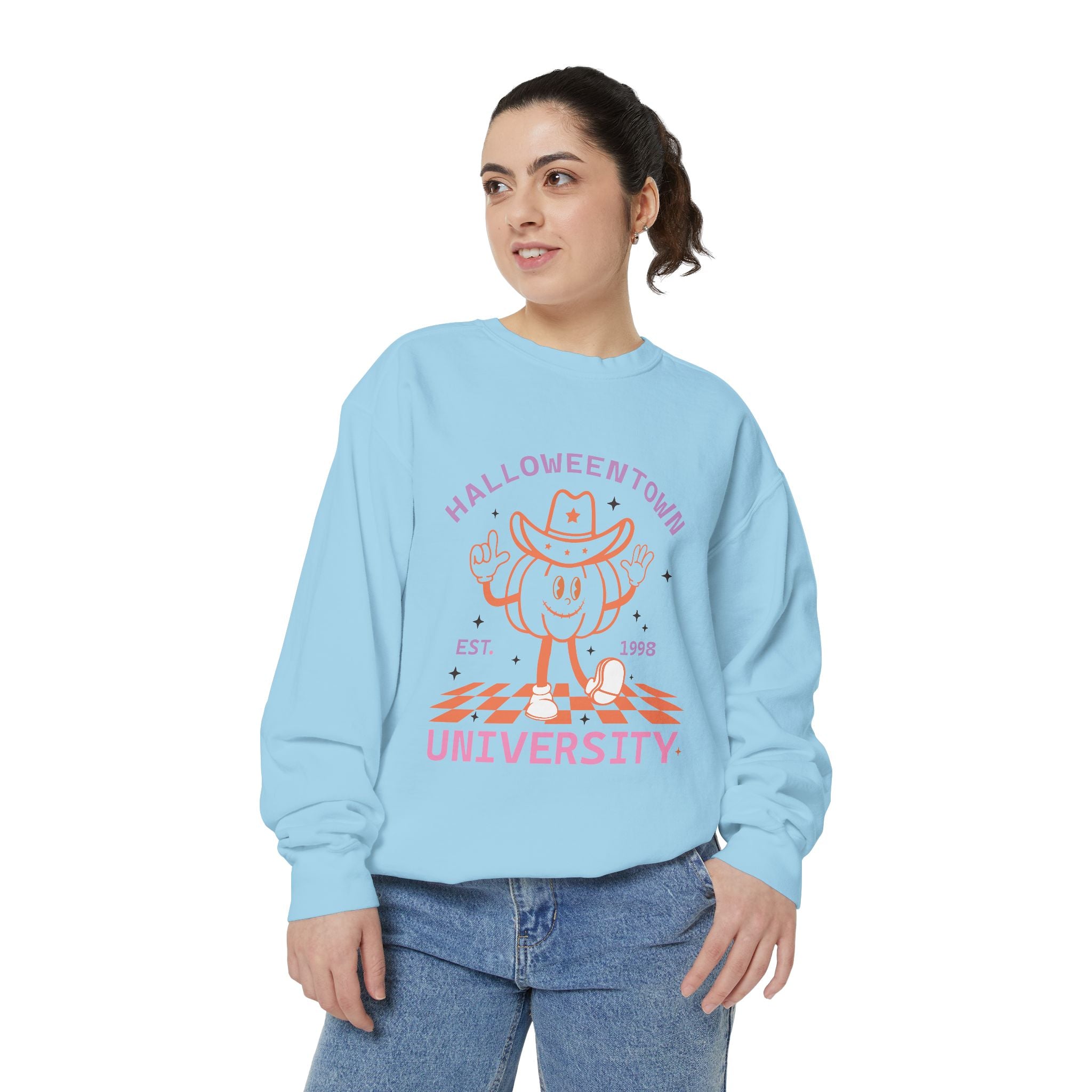 Halloween Town Sweatshirt, Cozy Fall Apparel, Unisex Halloween Clothing, Funny Sweatshirt, Trick or Treat Outfit, Gift for Halloween Lovers
