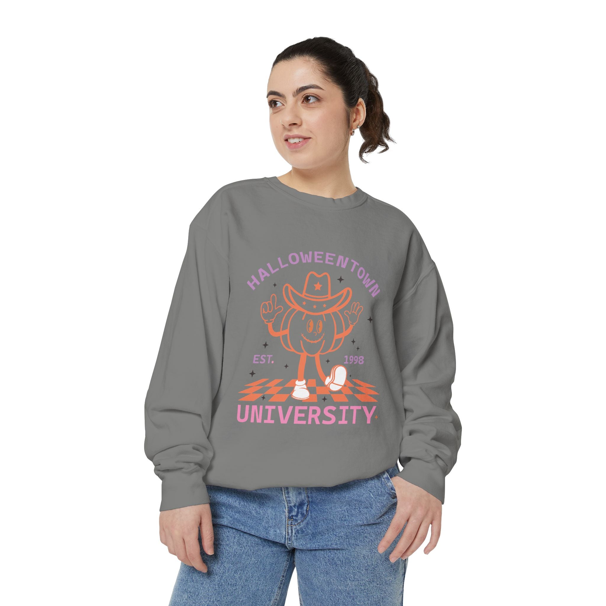 Halloween Town Sweatshirt, Cozy Fall Apparel, Unisex Halloween Clothing, Funny Sweatshirt, Trick or Treat Outfit, Gift for Halloween Lovers