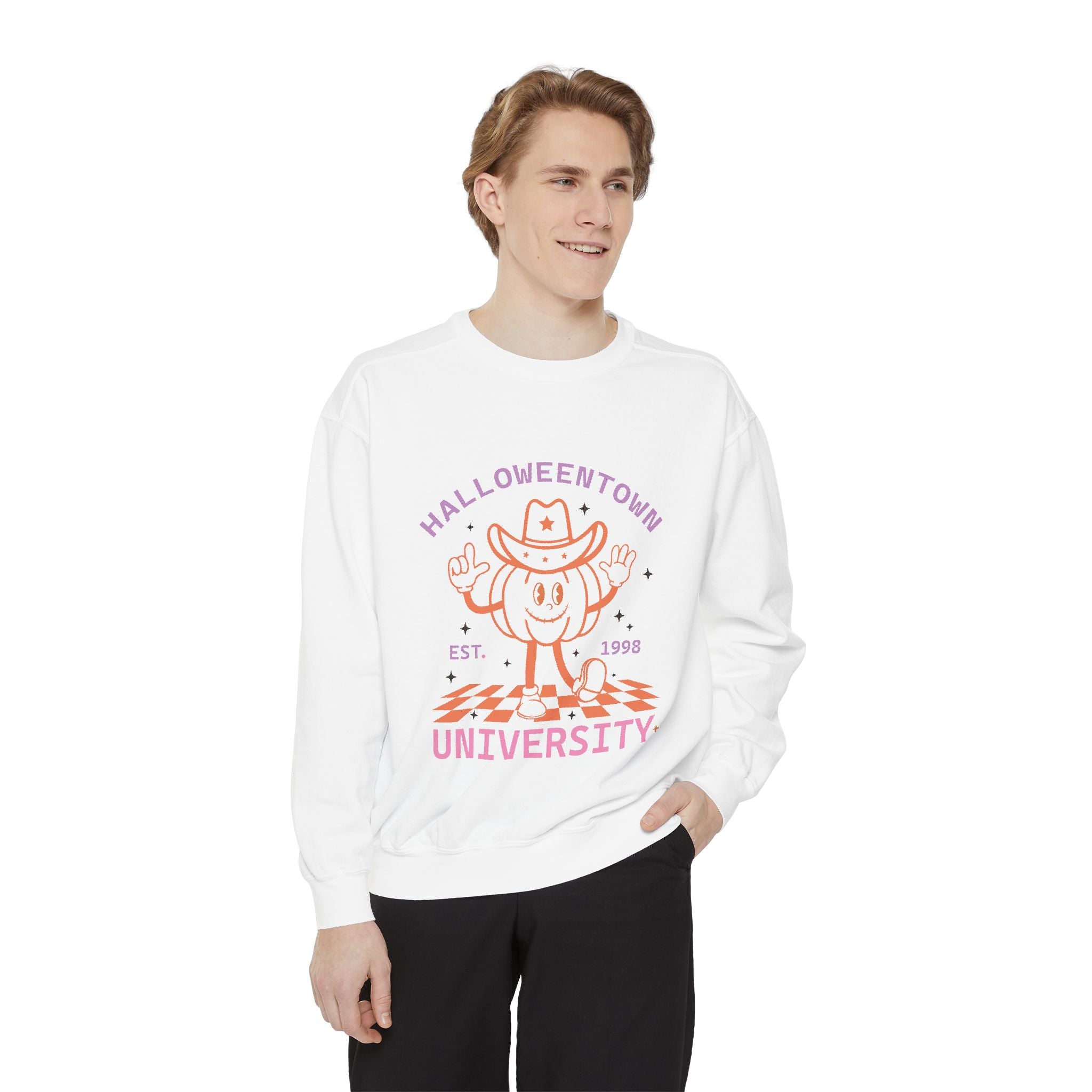 Halloween Town Sweatshirt, Cozy Fall Apparel, Unisex Halloween Clothing, Funny Sweatshirt, Trick or Treat Outfit, Gift for Halloween Lovers