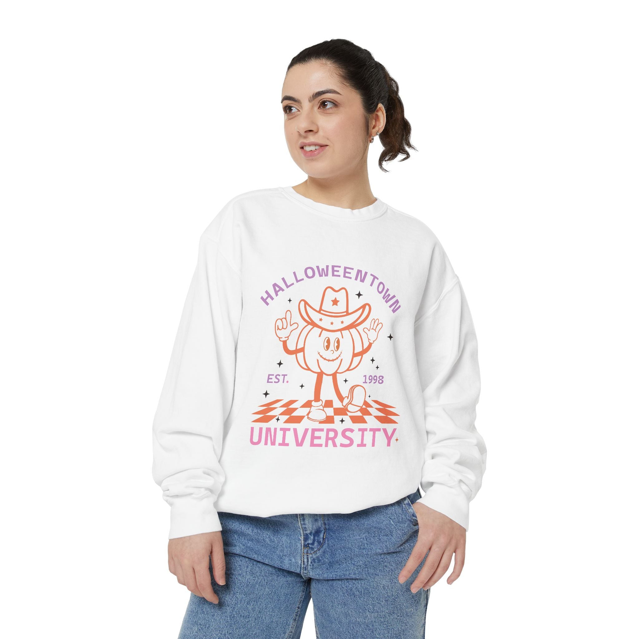 Halloween Town Sweatshirt, Cozy Fall Apparel, Unisex Halloween Clothing, Funny Sweatshirt, Trick or Treat Outfit, Gift for Halloween Lovers