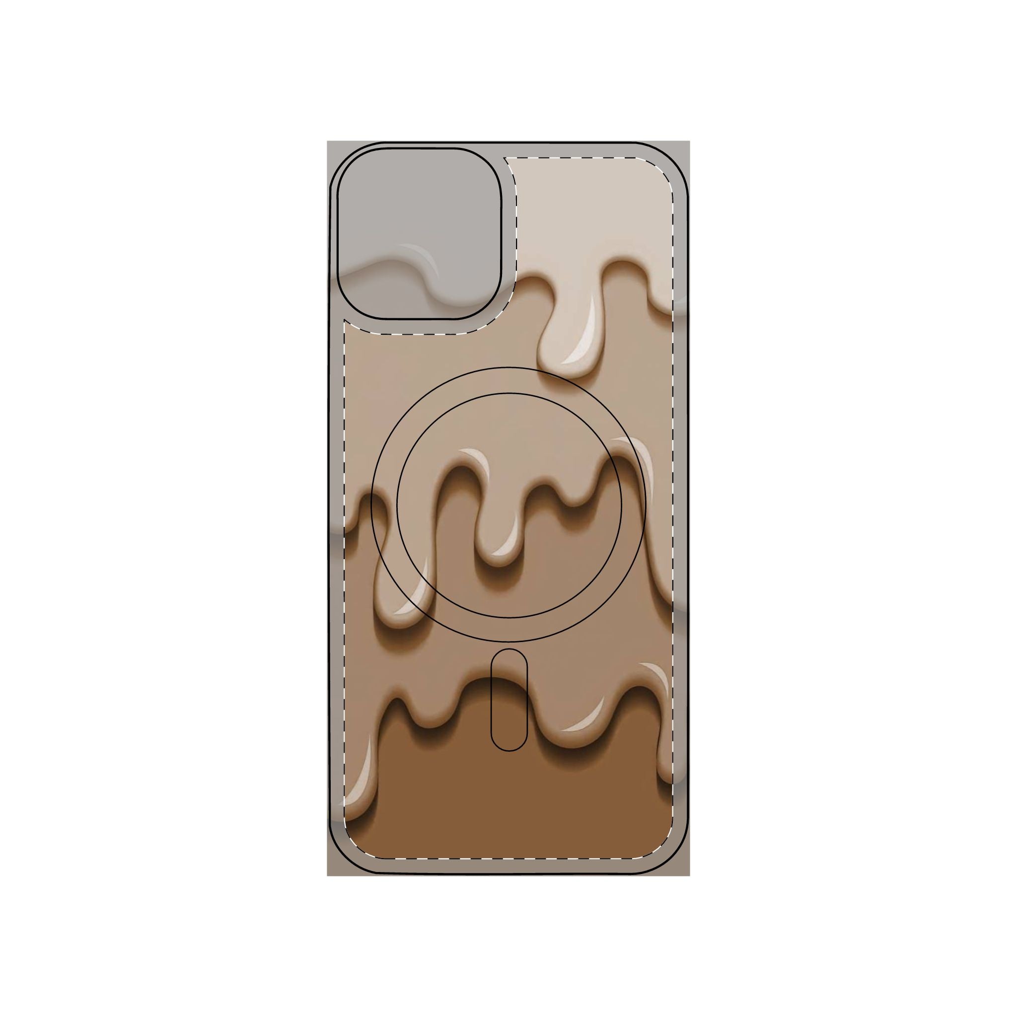 Chocolate Drip Magnetic Phone Case - Unique Sweet Design, Impact Resistant, Cute Gift for All Ages, Cozy Vibe, Cell Phone Protection