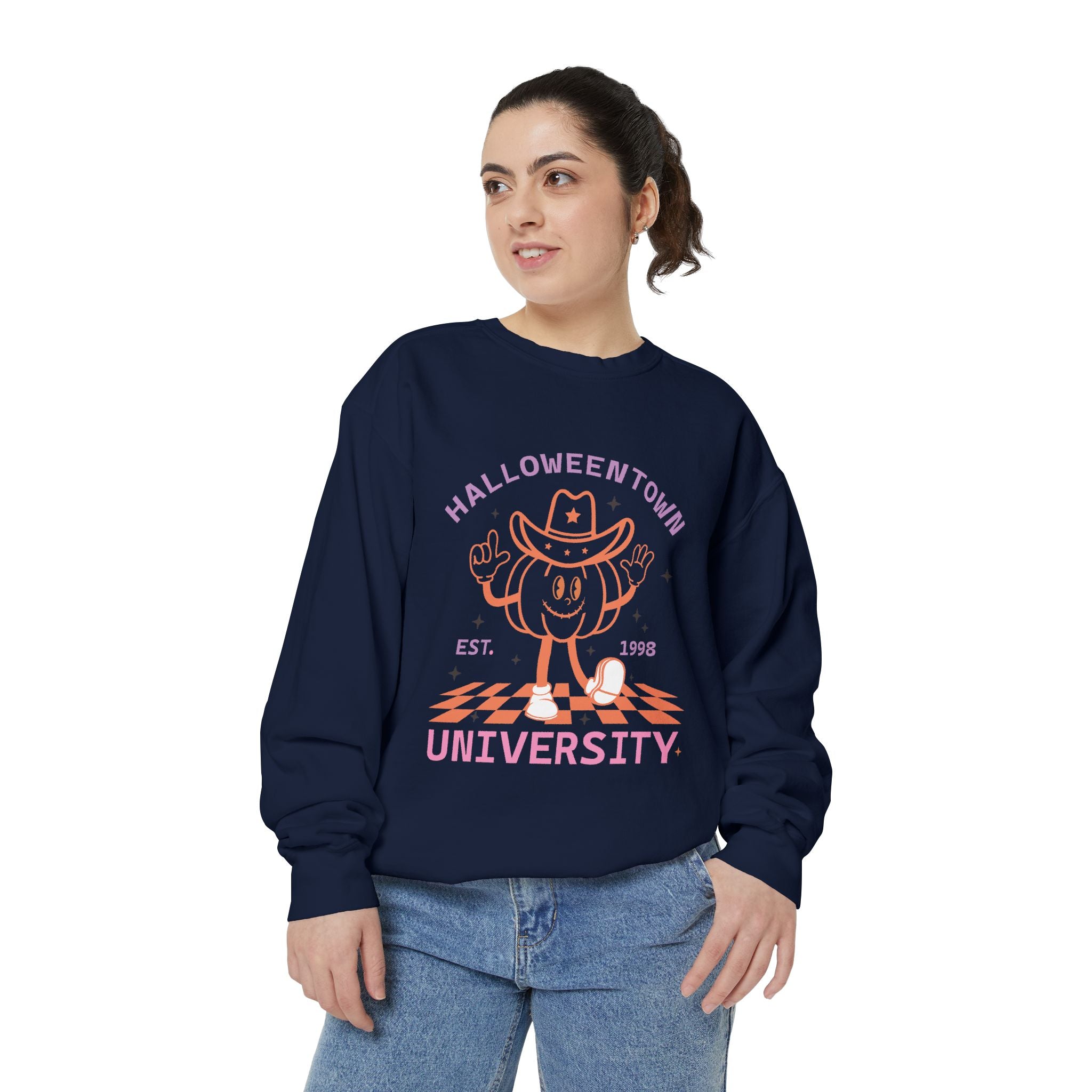 Halloween Town Sweatshirt, Cozy Fall Apparel, Unisex Halloween Clothing, Funny Sweatshirt, Trick or Treat Outfit, Gift for Halloween Lovers
