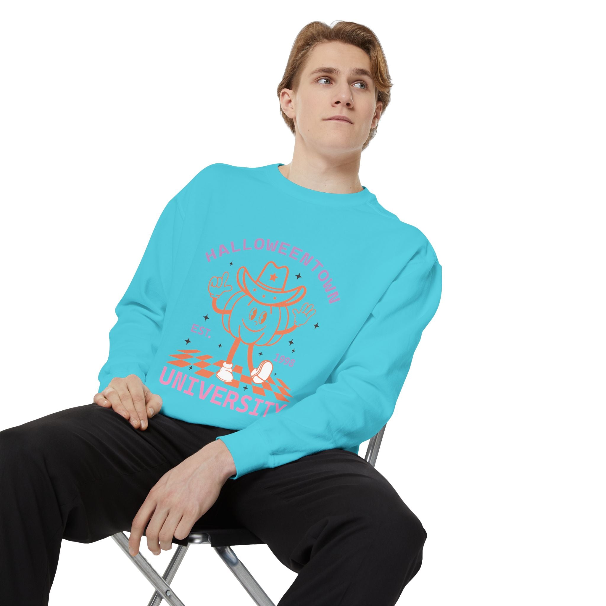 Halloween Town Sweatshirt, Cozy Fall Apparel, Unisex Halloween Clothing, Funny Sweatshirt, Trick or Treat Outfit, Gift for Halloween Lovers