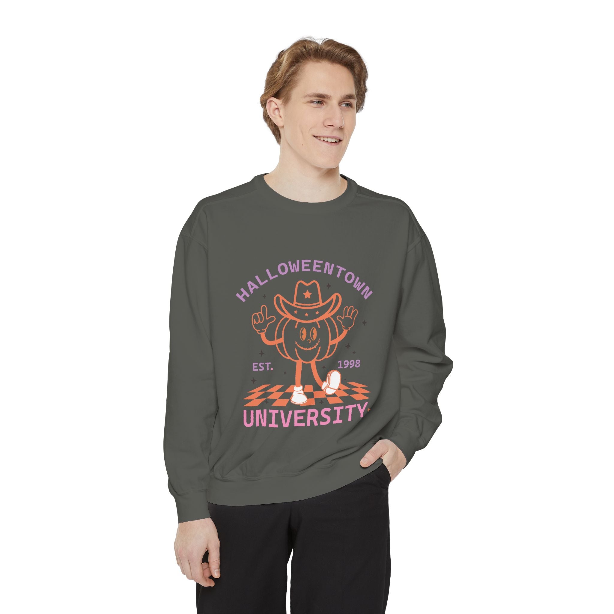 Halloween Town Sweatshirt, Cozy Fall Apparel, Unisex Halloween Clothing, Funny Sweatshirt, Trick or Treat Outfit, Gift for Halloween Lovers