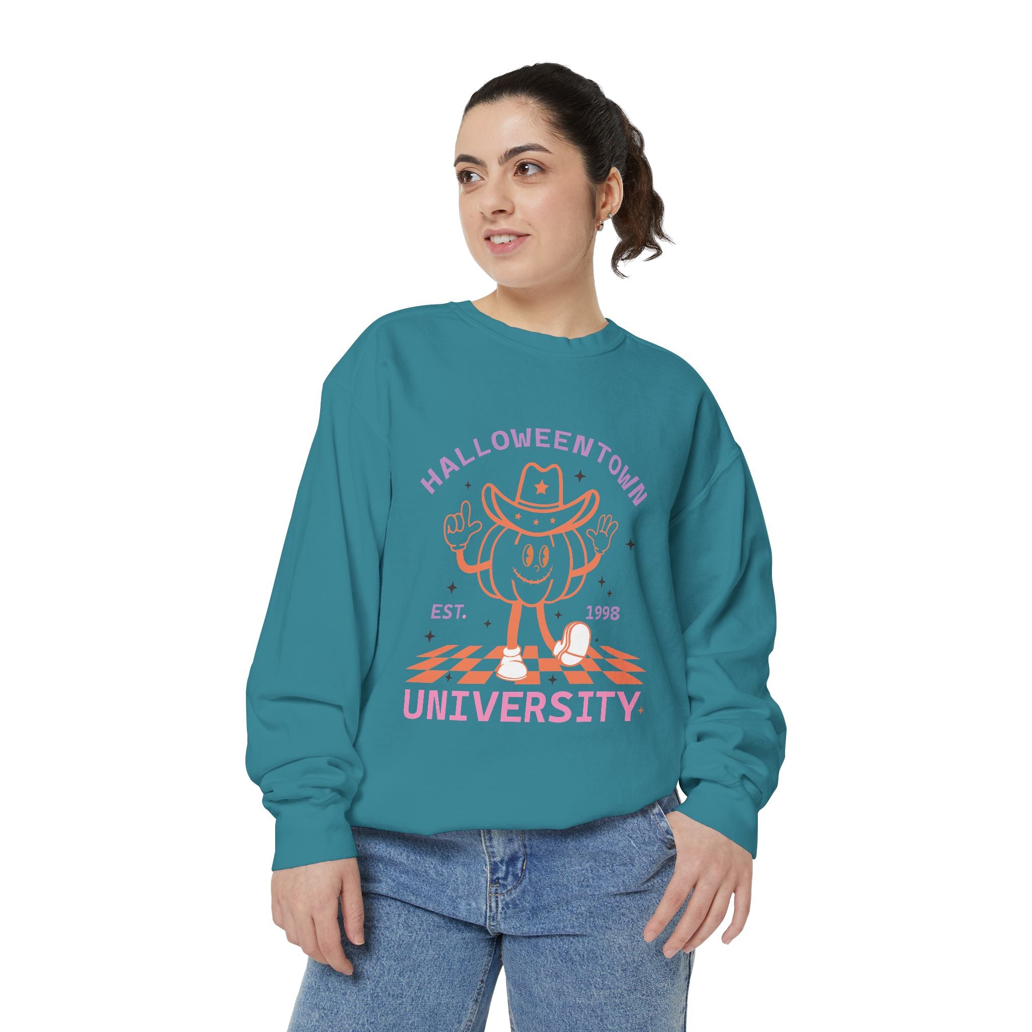 Halloween Town Sweatshirt, Cozy Fall Apparel, Unisex Halloween Clothing, Funny Sweatshirt, Trick or Treat Outfit, Gift for Halloween Lovers