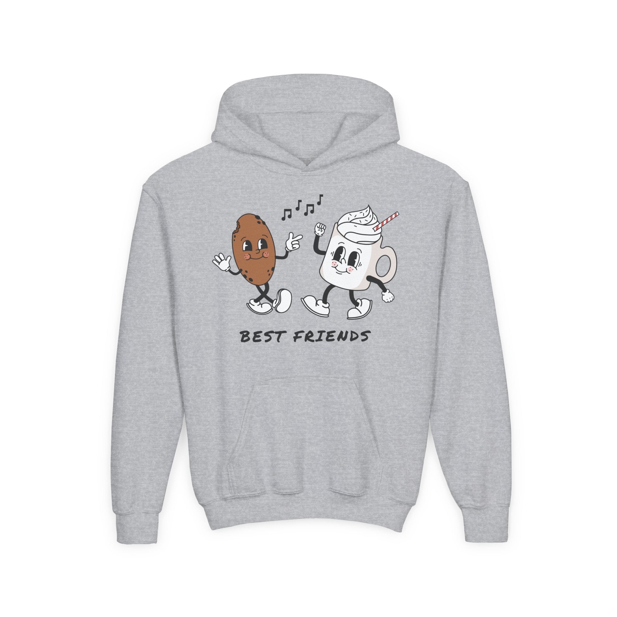 Best Friends Youth Hoodie - Cute Friendship Sweatshirt for Kids, Gift for Besties, Matching Outfit, Cozy Wear for Playdates - Threads & Echo