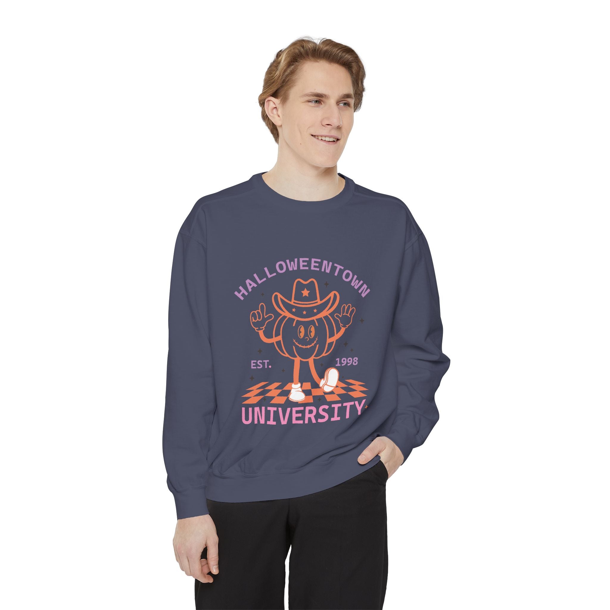 Halloween Town Sweatshirt, Cozy Fall Apparel, Unisex Halloween Clothing, Funny Sweatshirt, Trick or Treat Outfit, Gift for Halloween Lovers