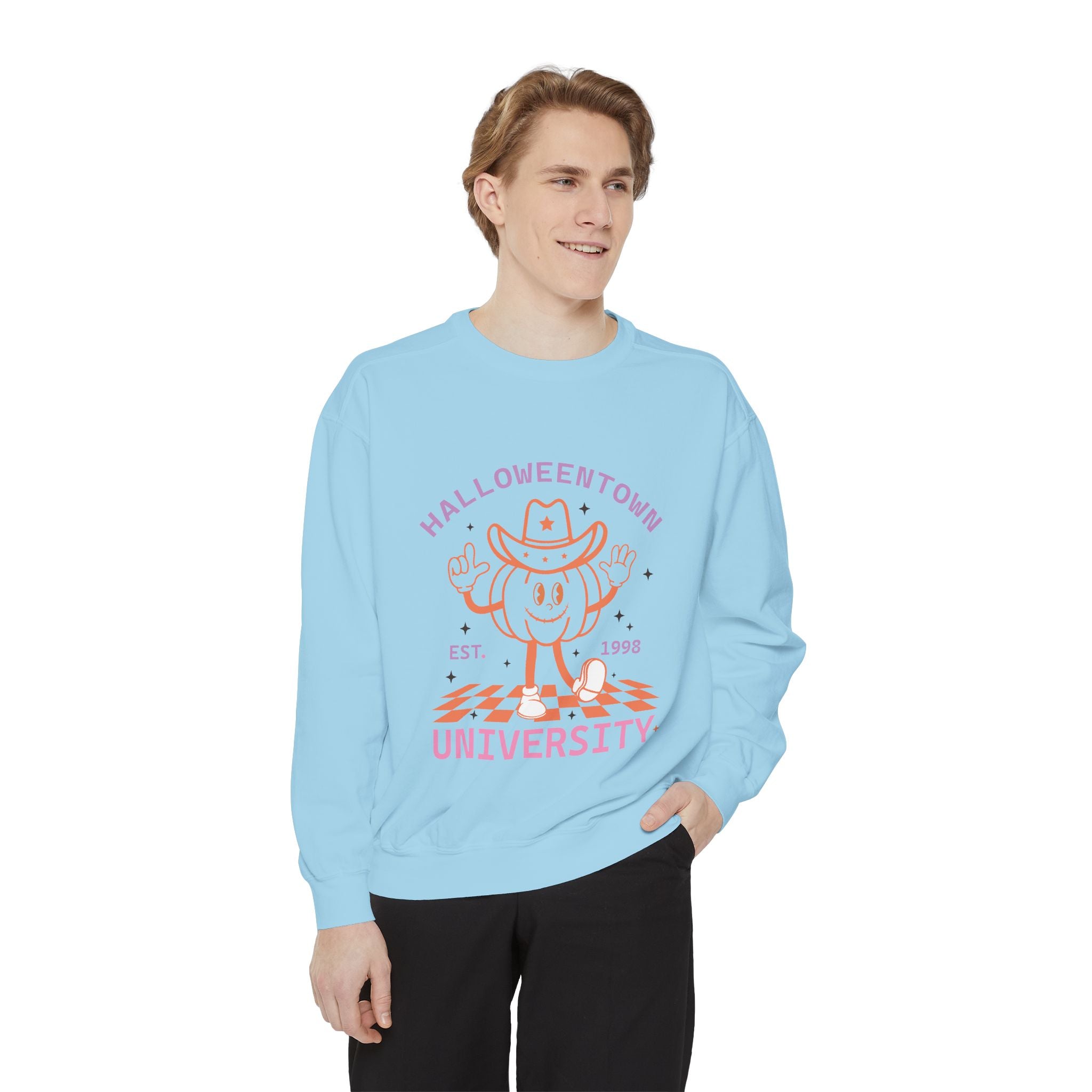 Halloween Town Sweatshirt, Cozy Fall Apparel, Unisex Halloween Clothing, Funny Sweatshirt, Trick or Treat Outfit, Gift for Halloween Lovers