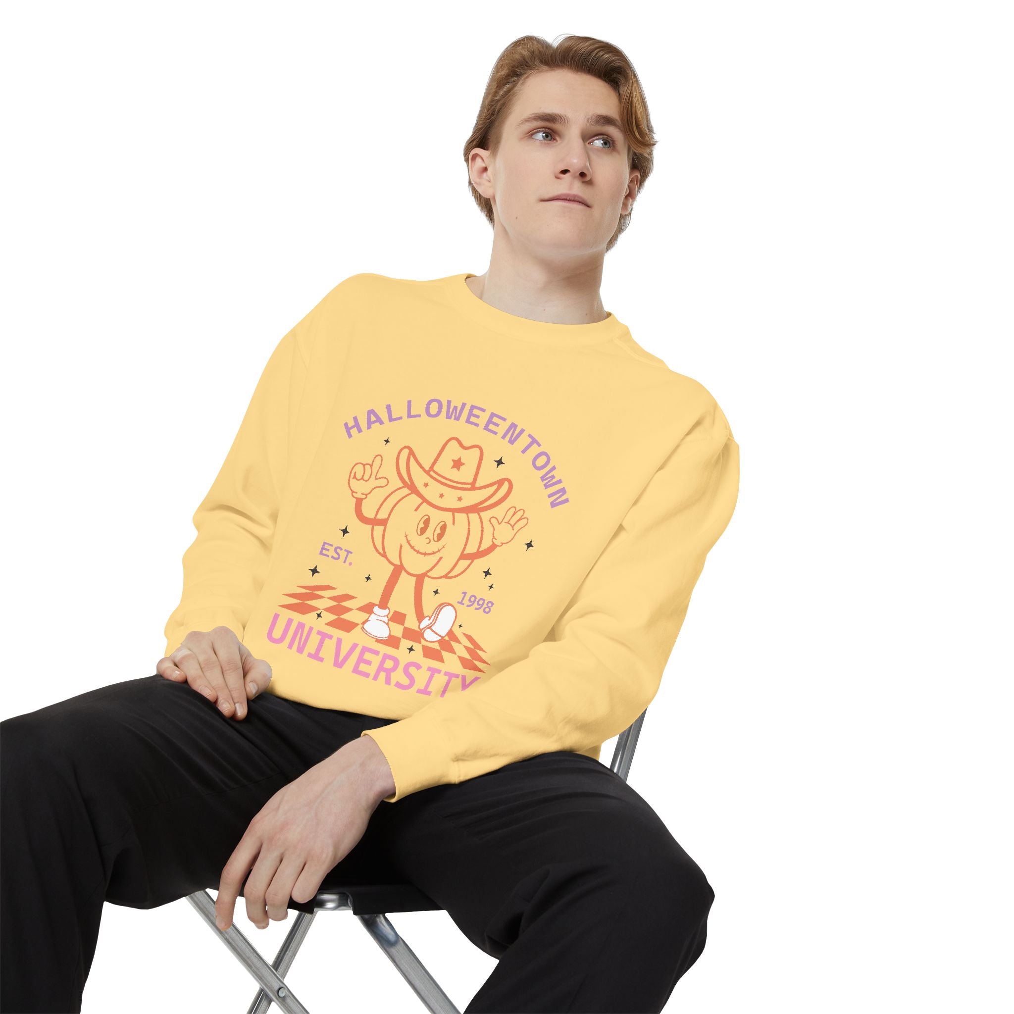 Halloween Town Sweatshirt, Cozy Fall Apparel, Unisex Halloween Clothing, Funny Sweatshirt, Trick or Treat Outfit, Gift for Halloween Lovers