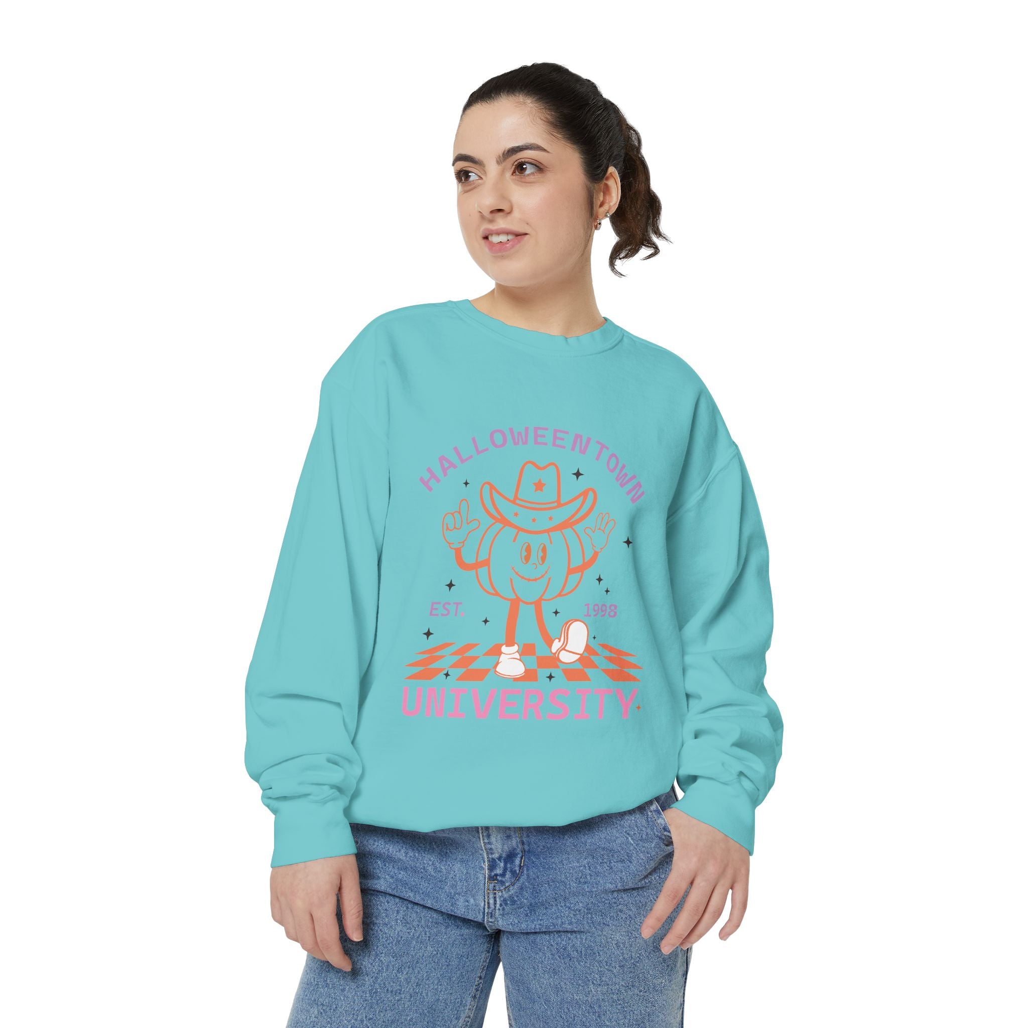 Halloween Town Sweatshirt, Cozy Fall Apparel, Unisex Halloween Clothing, Funny Sweatshirt, Trick or Treat Outfit, Gift for Halloween Lovers