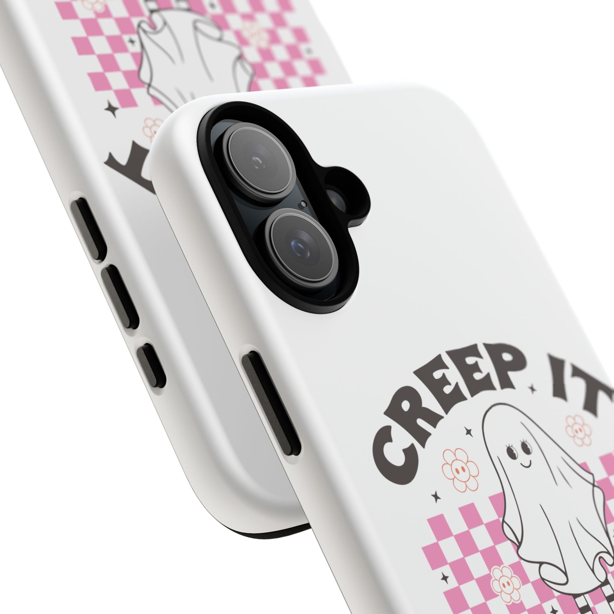 Cute Ghost Phone Case - Creep It Real, Halloween Accessories, Skateboard Theme, Kawaii Gift, Fun Phone Cover