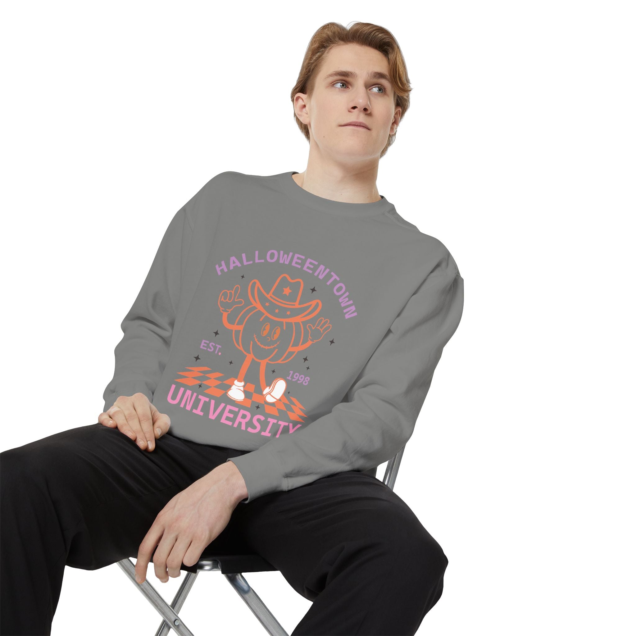 Halloween Town Sweatshirt, Cozy Fall Apparel, Unisex Halloween Clothing, Funny Sweatshirt, Trick or Treat Outfit, Gift for Halloween Lovers