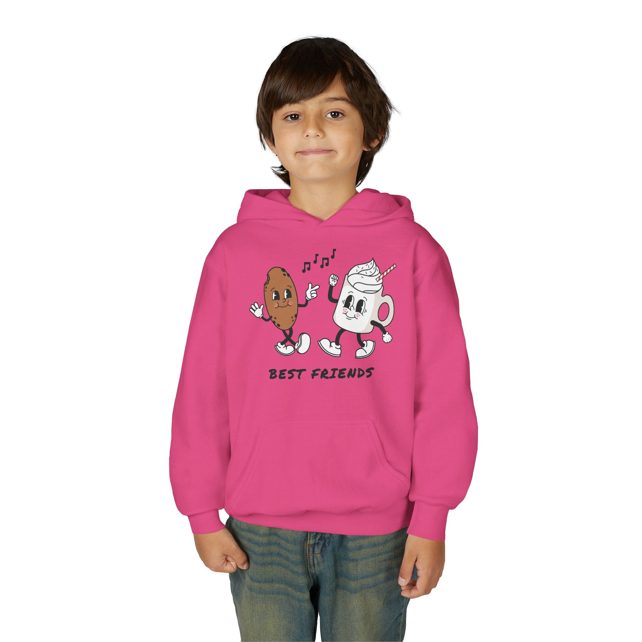 Best Friends Youth Hoodie - Cute Friendship Sweatshirt for Kids, Gift for Besties, Matching Outfit, Cozy Wear for Playdates - Threads & Echo