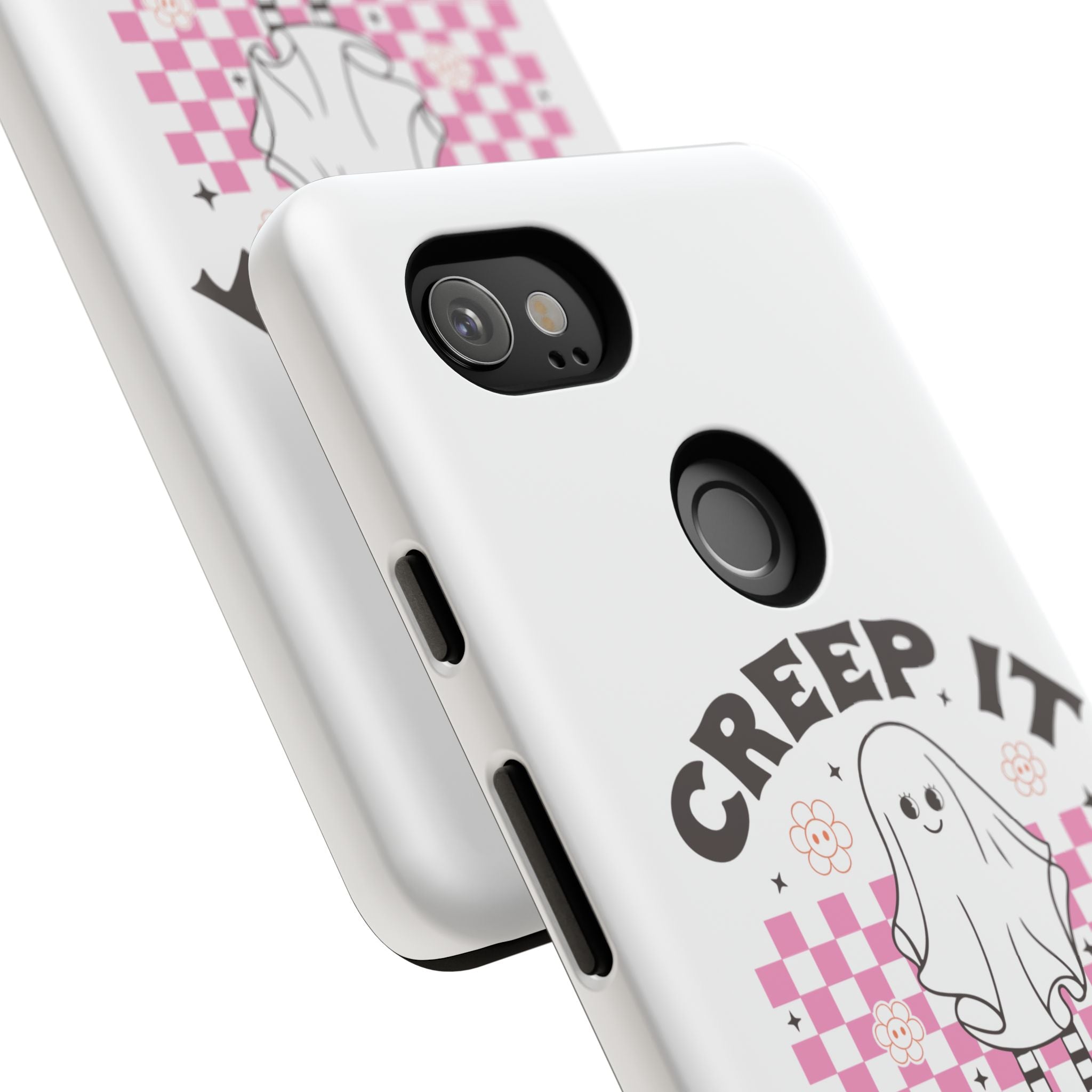 Cute Ghost Phone Case - Creep It Real, Halloween Accessories, Skateboard Theme, Kawaii Gift, Fun Phone Cover