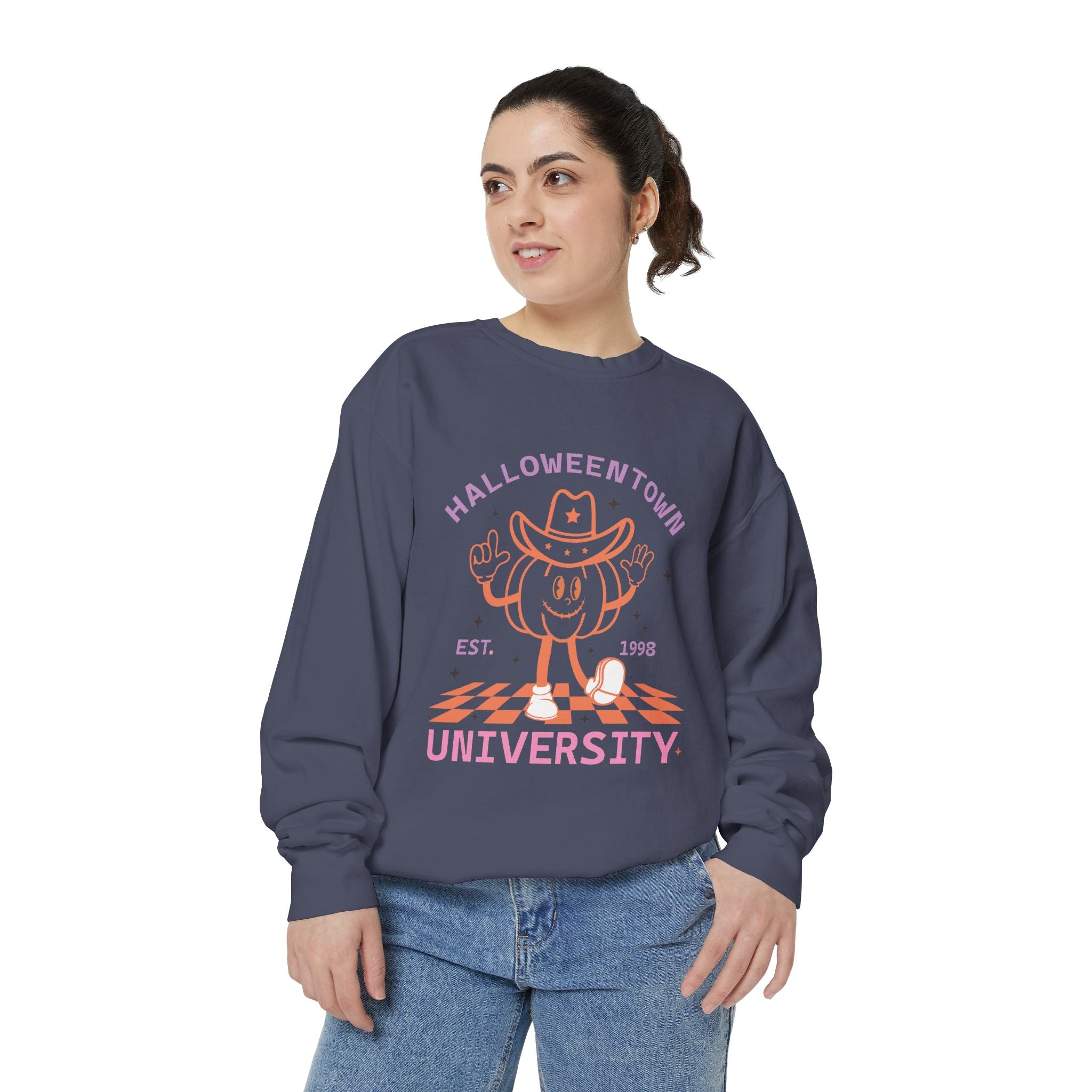 Halloween Town Sweatshirt, Cozy Fall Apparel, Unisex Halloween Clothing, Funny Sweatshirt, Trick or Treat Outfit, Gift for Halloween Lovers