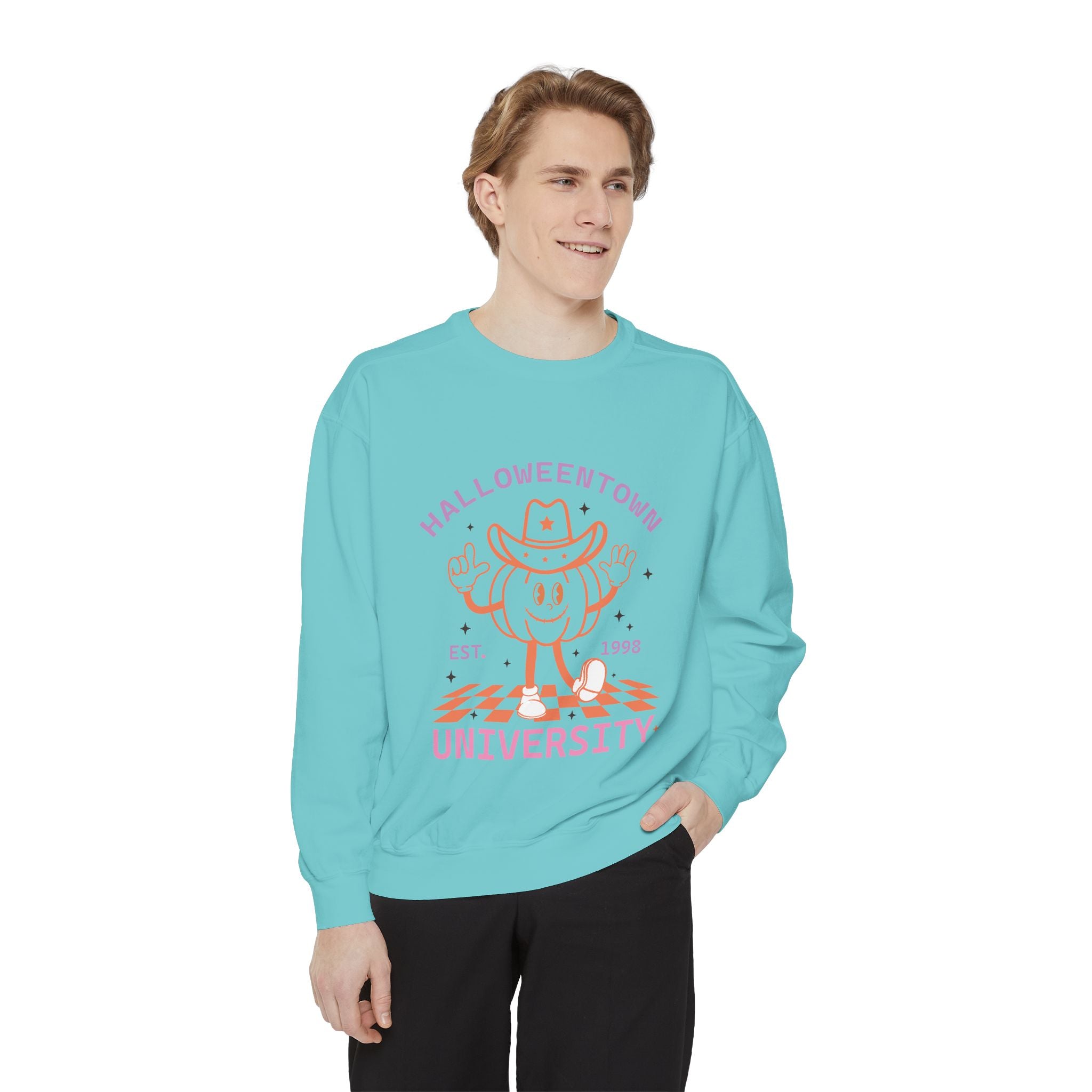 Halloween Town Sweatshirt, Cozy Fall Apparel, Unisex Halloween Clothing, Funny Sweatshirt, Trick or Treat Outfit, Gift for Halloween Lovers
