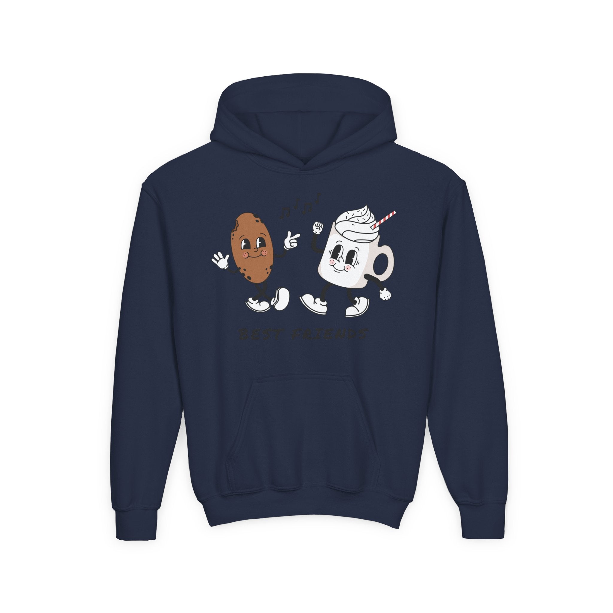 Best Friends Youth Hoodie - Cute Friendship Sweatshirt for Kids, Gift for Besties, Matching Outfit, Cozy Wear for Playdates - Threads & Echo