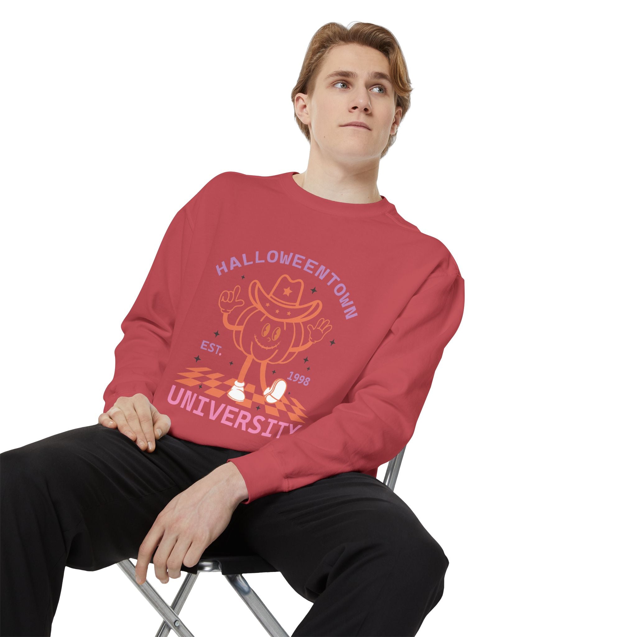 Halloween Town Sweatshirt, Cozy Fall Apparel, Unisex Halloween Clothing, Funny Sweatshirt, Trick or Treat Outfit, Gift for Halloween Lovers