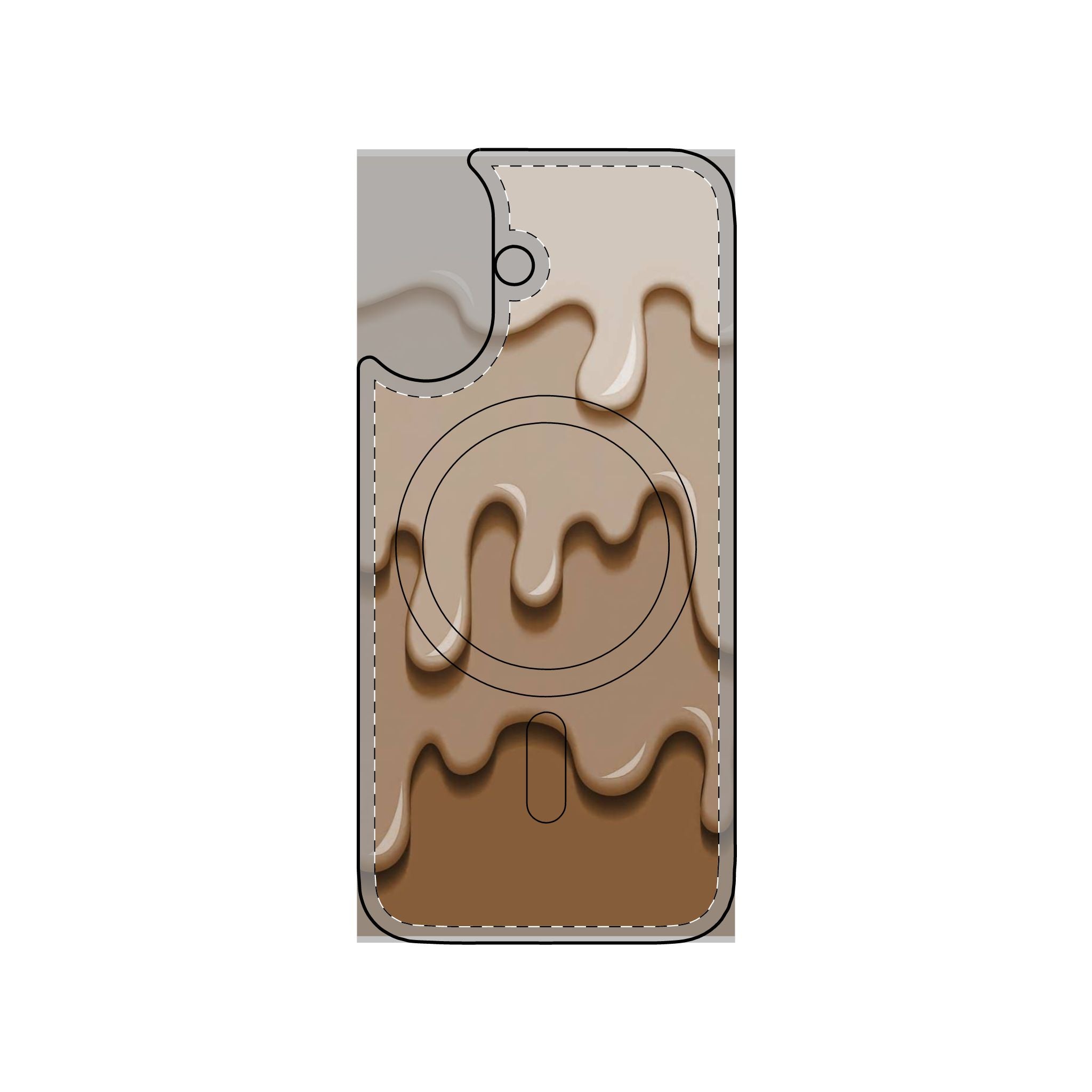 Chocolate Drip Magnetic Phone Case - Unique Sweet Design, Impact Resistant, Cute Gift for All Ages, Cozy Vibe, Cell Phone Protection