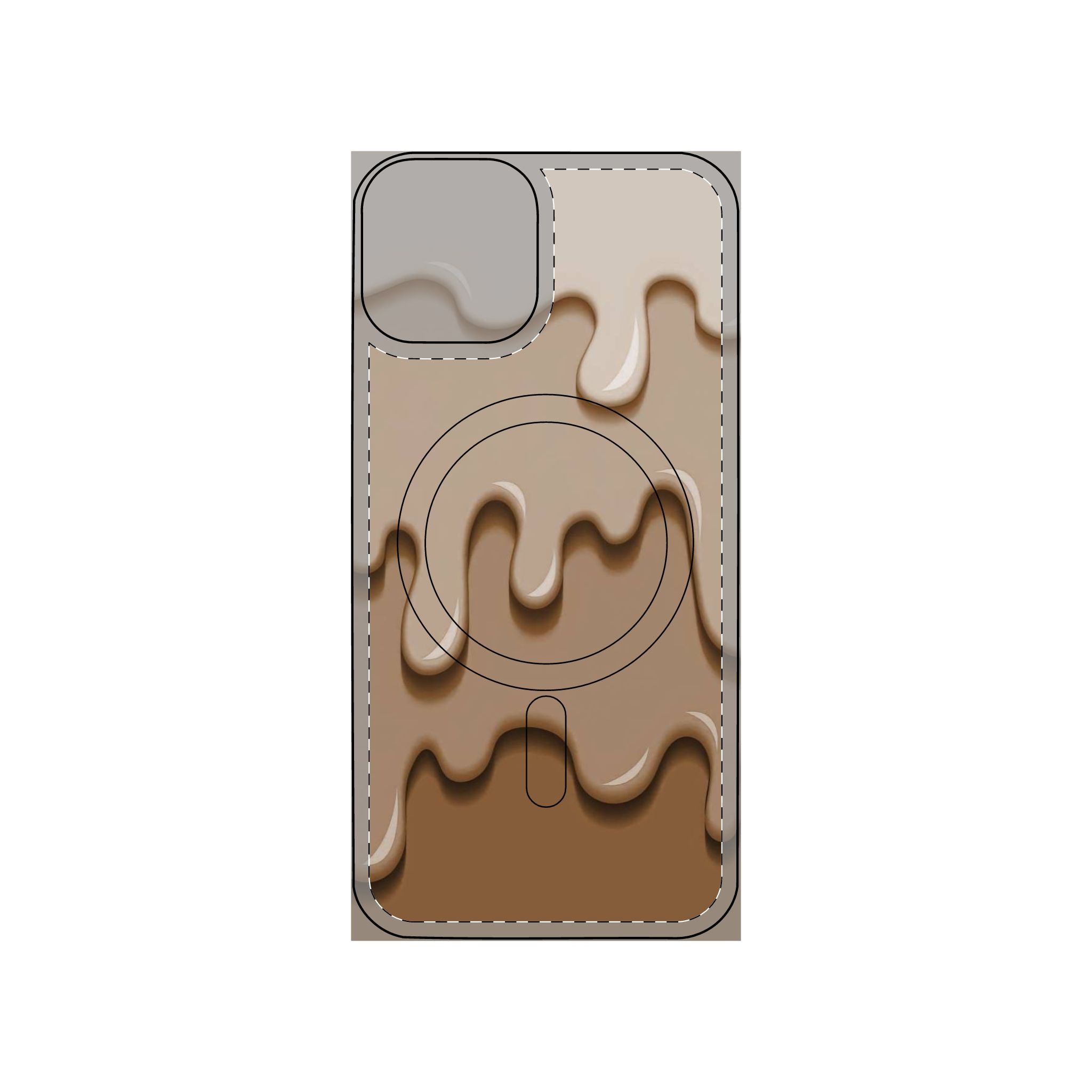Chocolate Drip Magnetic Phone Case - Unique Sweet Design, Impact Resistant, Cute Gift for All Ages, Cozy Vibe, Cell Phone Protection
