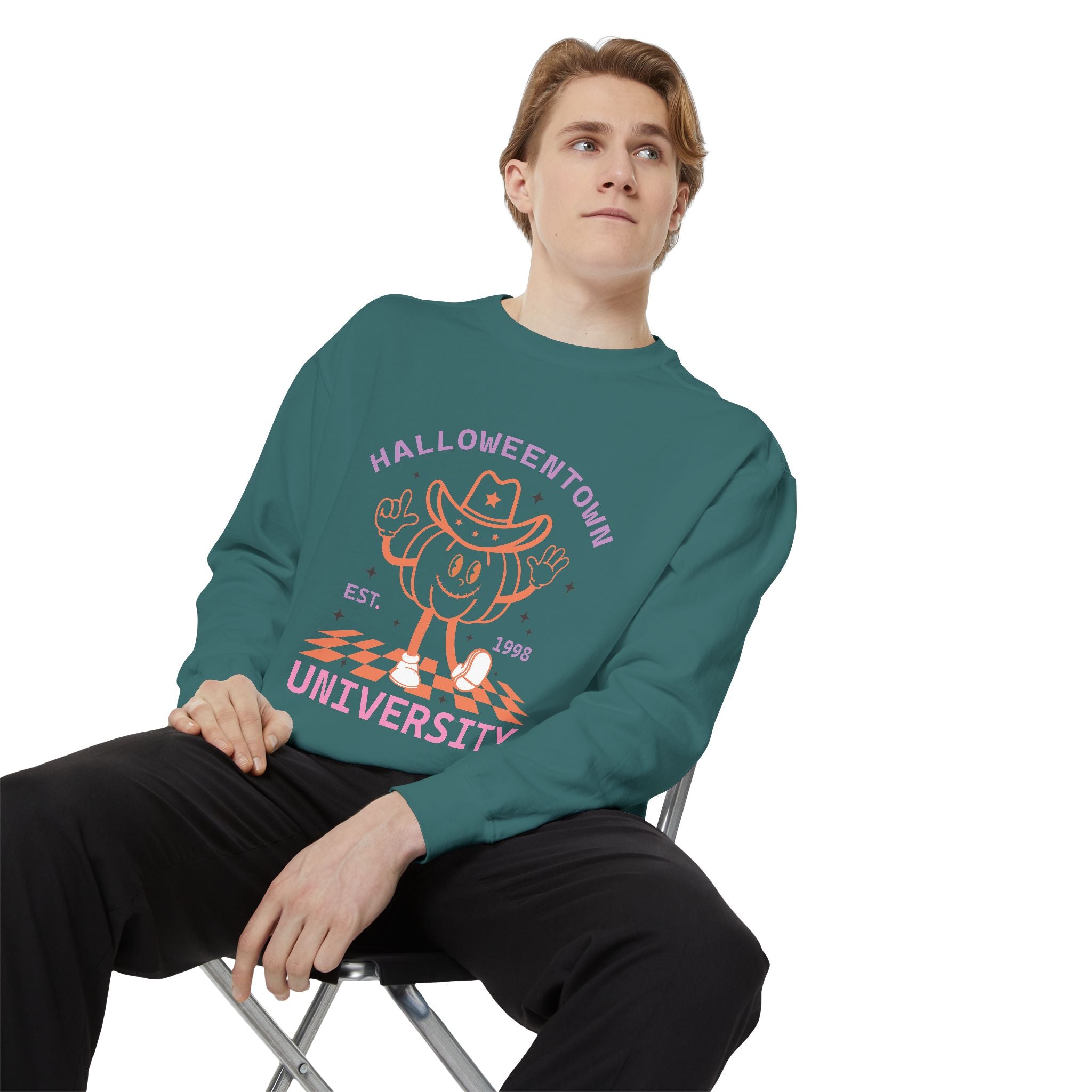 Halloween Town Sweatshirt, Cozy Fall Apparel, Unisex Halloween Clothing, Funny Sweatshirt, Trick or Treat Outfit, Gift for Halloween Lovers