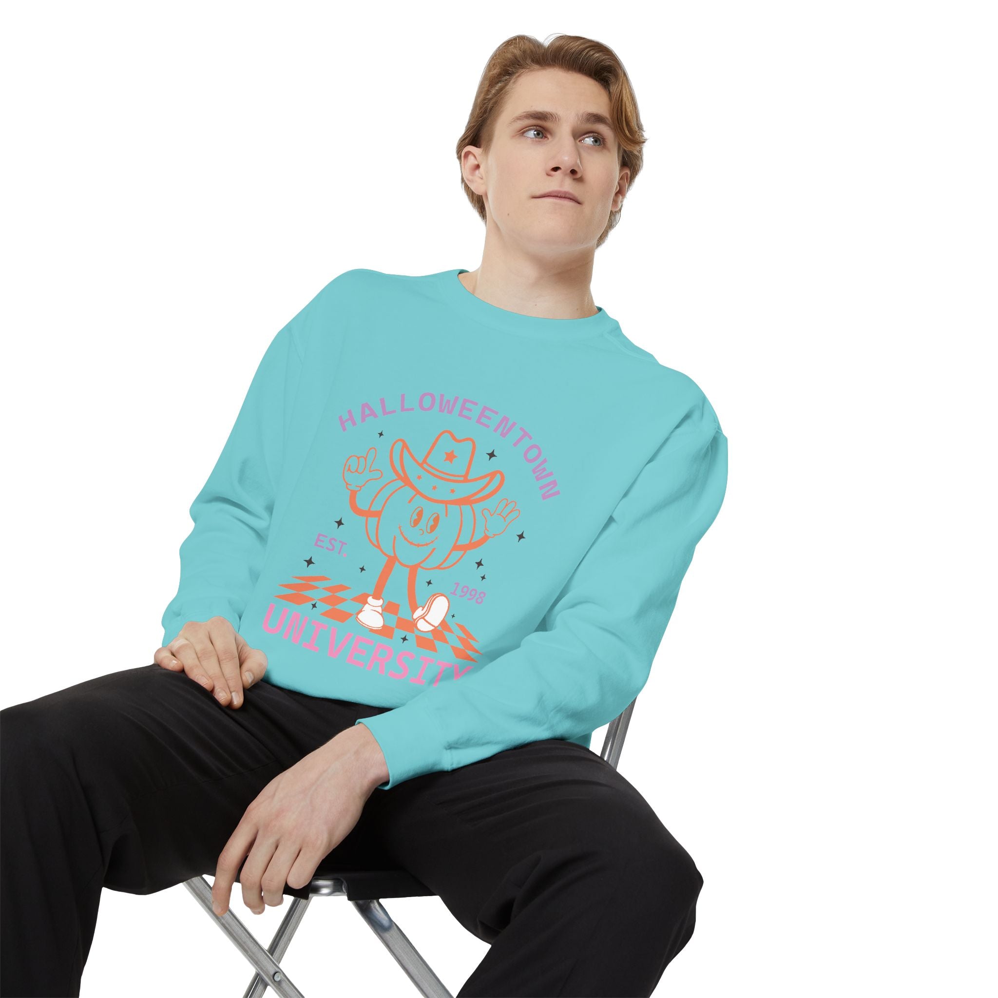 Halloween Town Sweatshirt, Cozy Fall Apparel, Unisex Halloween Clothing, Funny Sweatshirt, Trick or Treat Outfit, Gift for Halloween Lovers