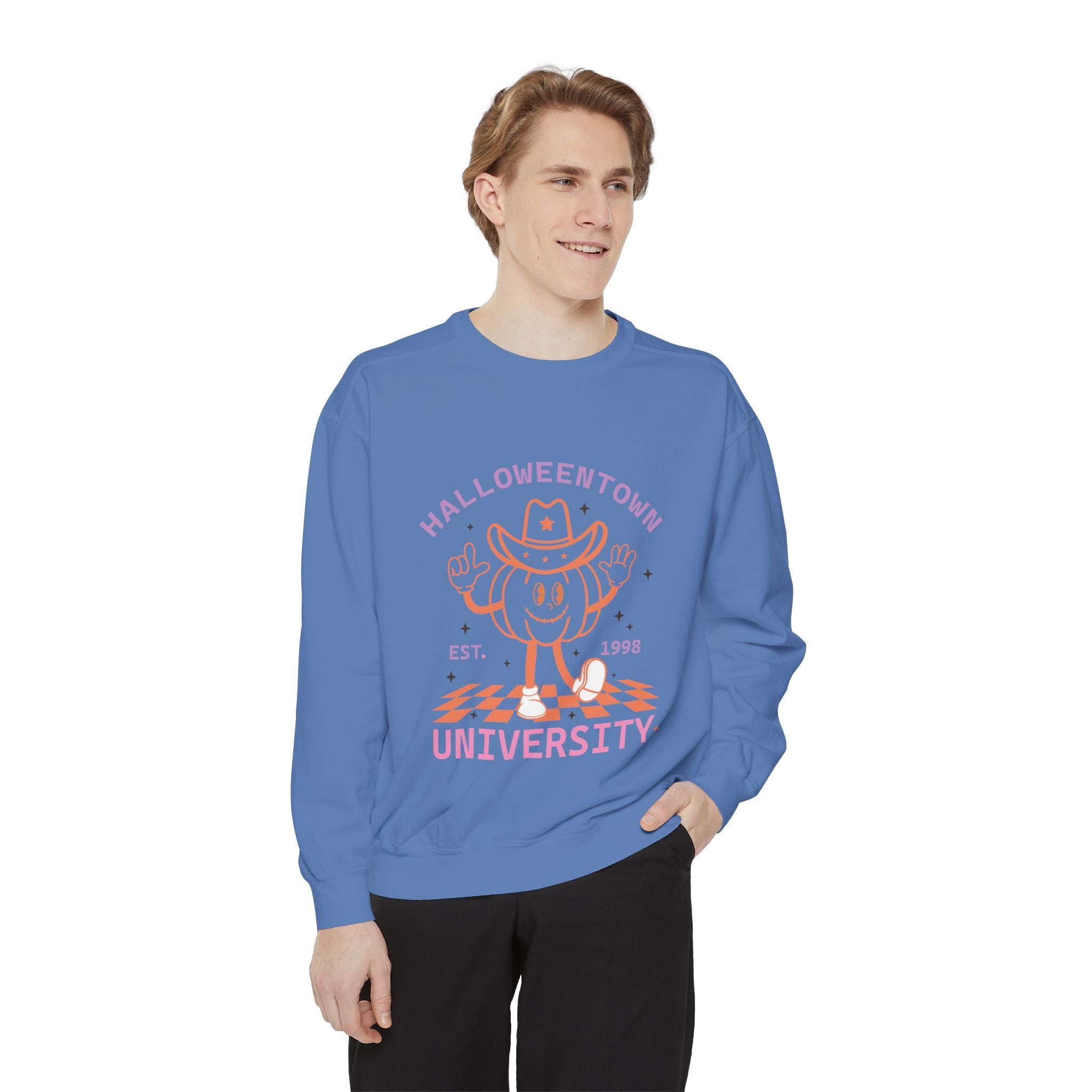 Halloween Town Sweatshirt, Cozy Fall Apparel, Unisex Halloween Clothing, Funny Sweatshirt, Trick or Treat Outfit, Gift for Halloween Lovers