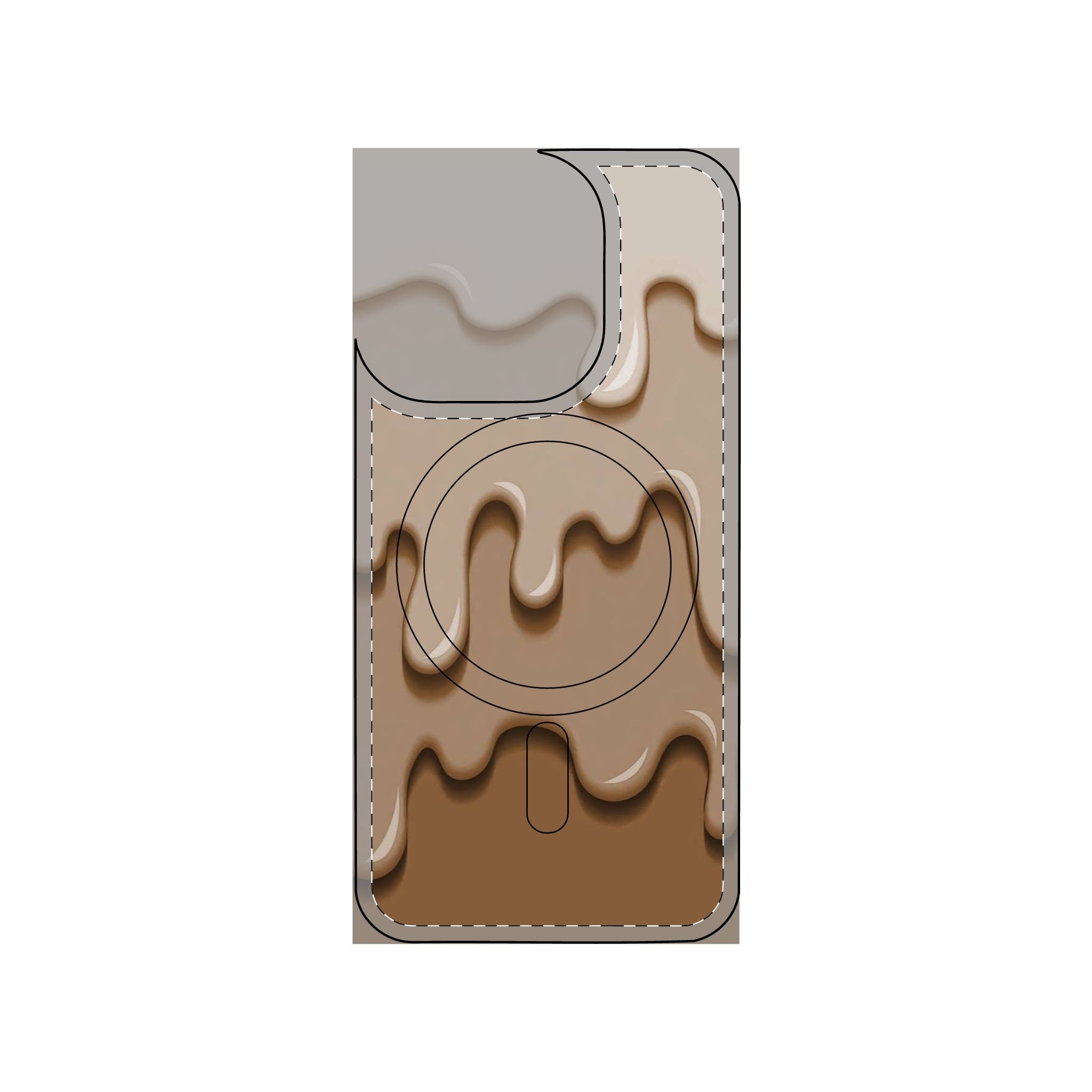 Chocolate Drip Magnetic Phone Case - Unique Sweet Design, Impact Resistant, Cute Gift for All Ages, Cozy Vibe, Cell Phone Protection