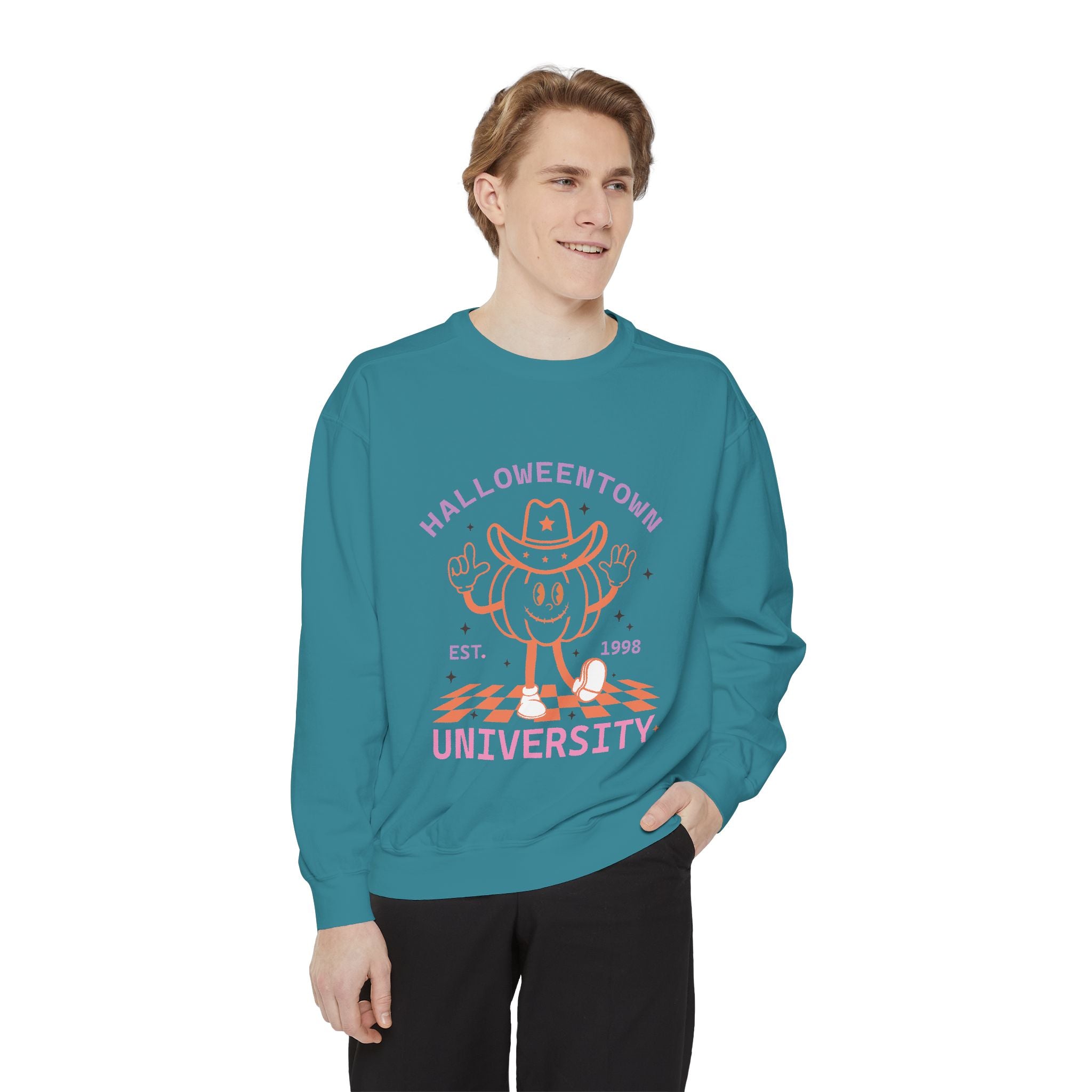 Halloween Town Sweatshirt, Cozy Fall Apparel, Unisex Halloween Clothing, Funny Sweatshirt, Trick or Treat Outfit, Gift for Halloween Lovers