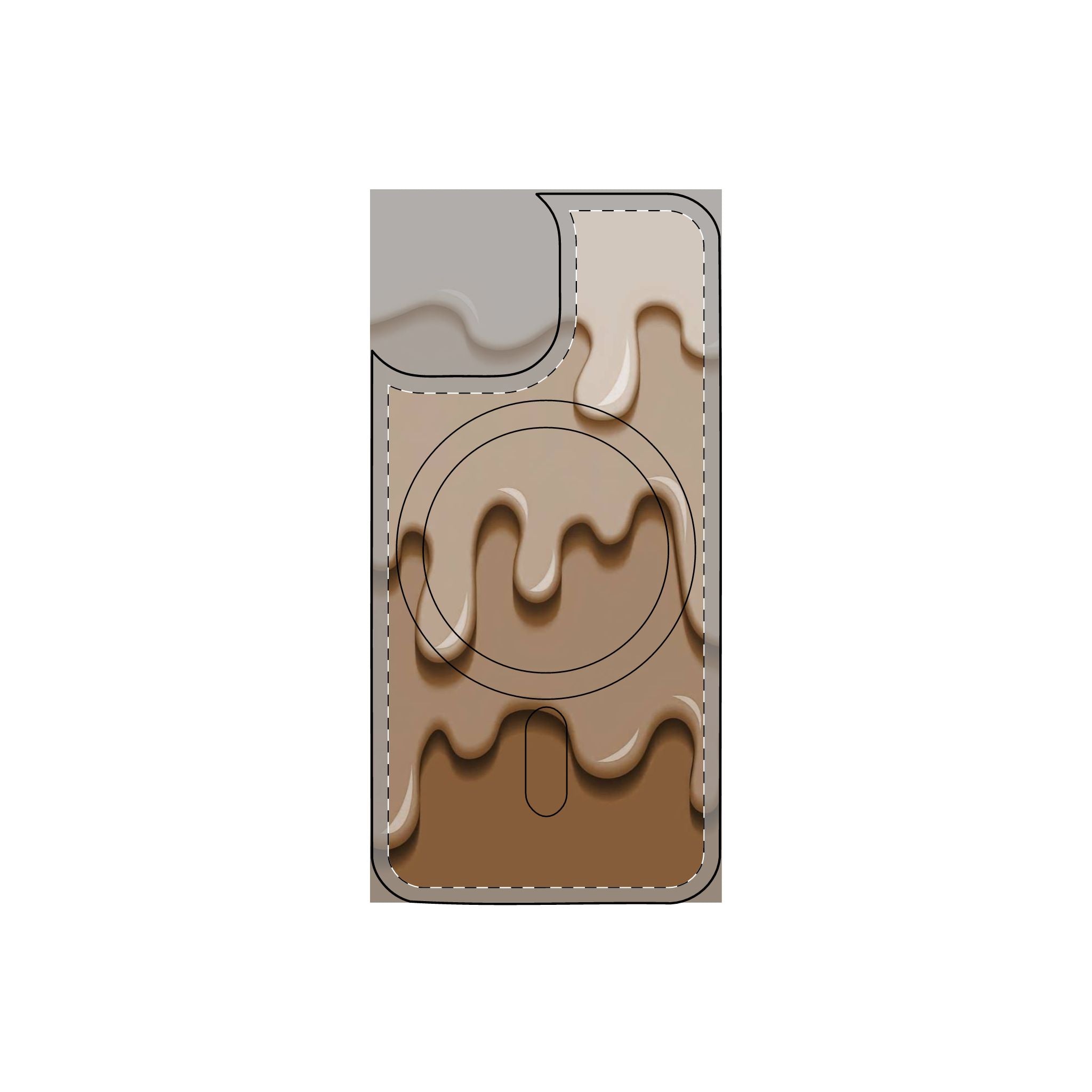 Chocolate Drip Magnetic Phone Case - Unique Sweet Design, Impact Resistant, Cute Gift for All Ages, Cozy Vibe, Cell Phone Protection